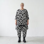 AKH Fashion 6837 Big Shirt, Black and White