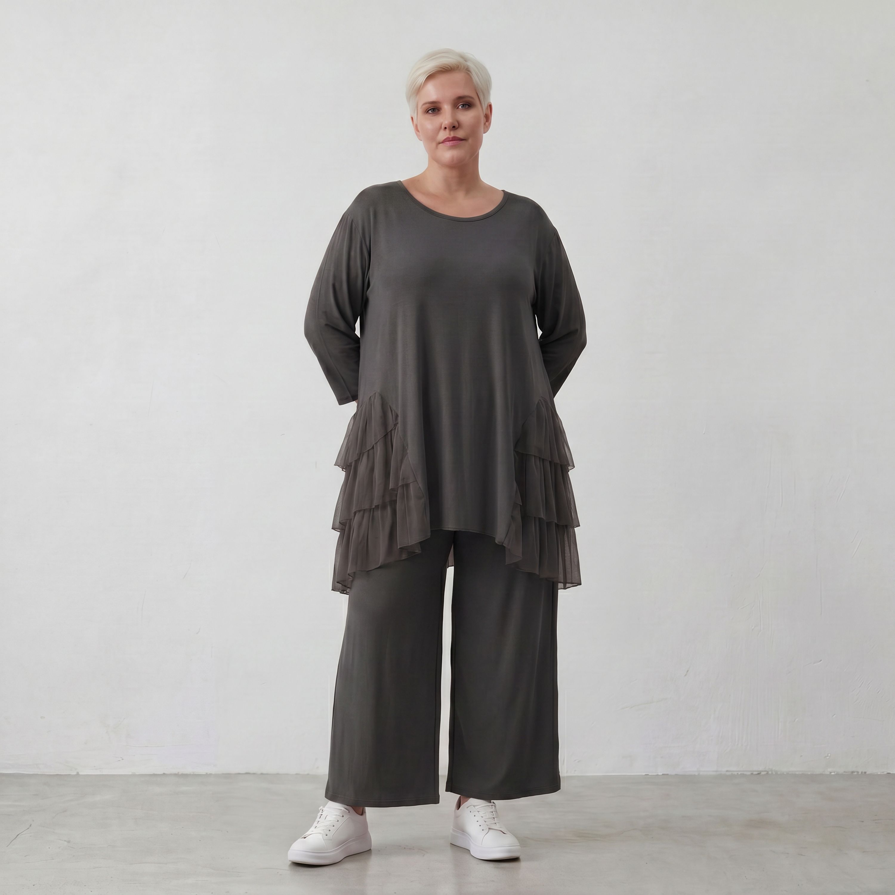 AKH Fashion Shirt 6862 Priya, Schwarz