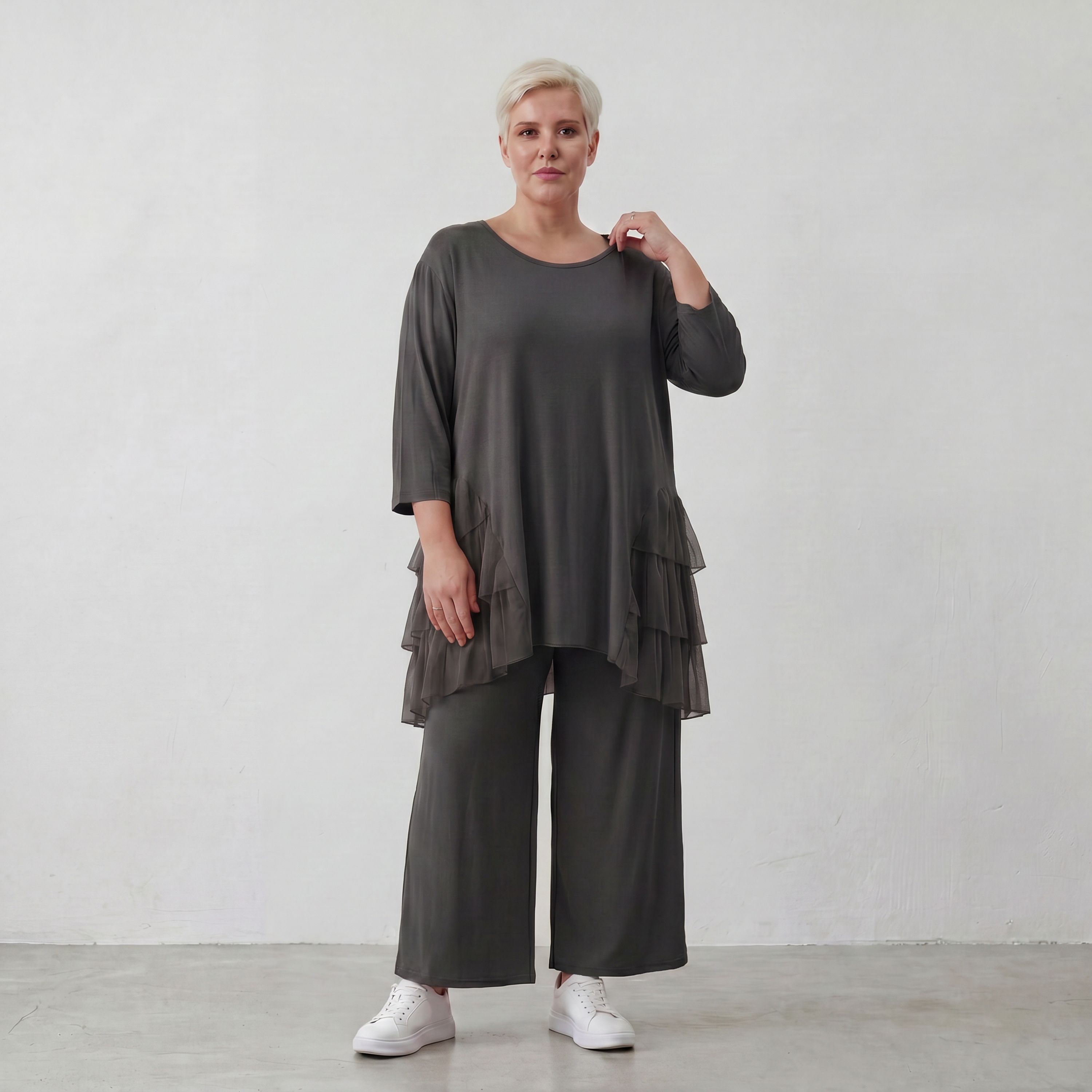 AKH Fashion Shirt 6862 Priya, Schwarz