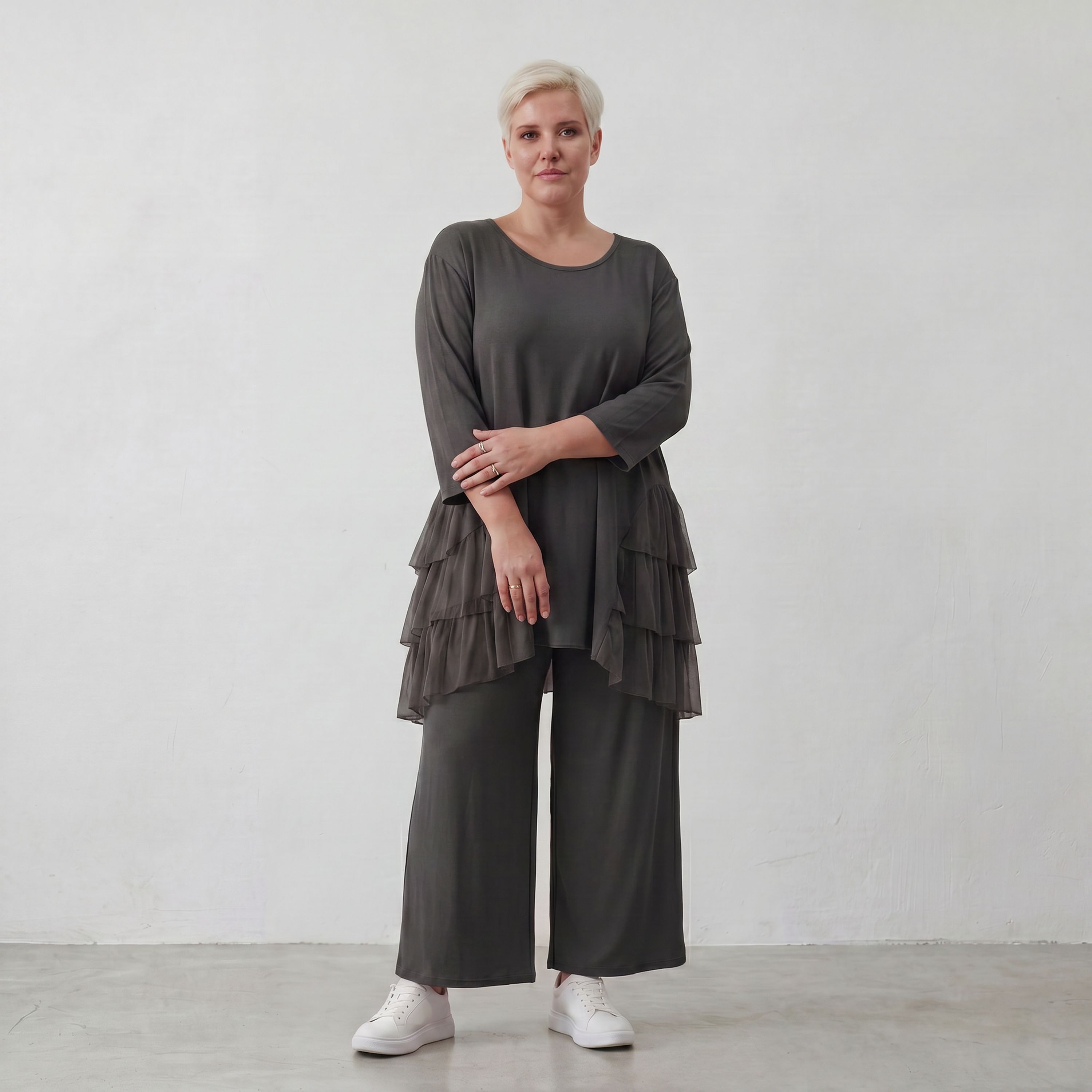 AKH Fashion Shirt 6862 Priya, Schwarz