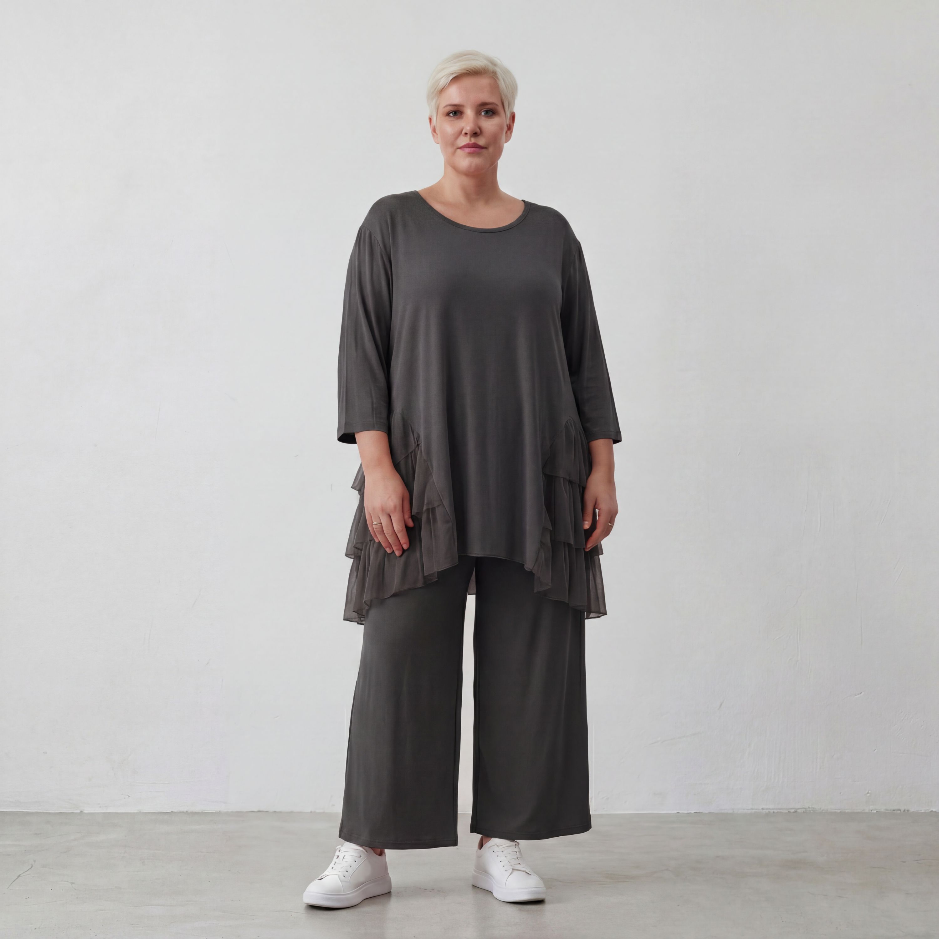 AKH Fashion Shirt 6862 Priya, Schwarz