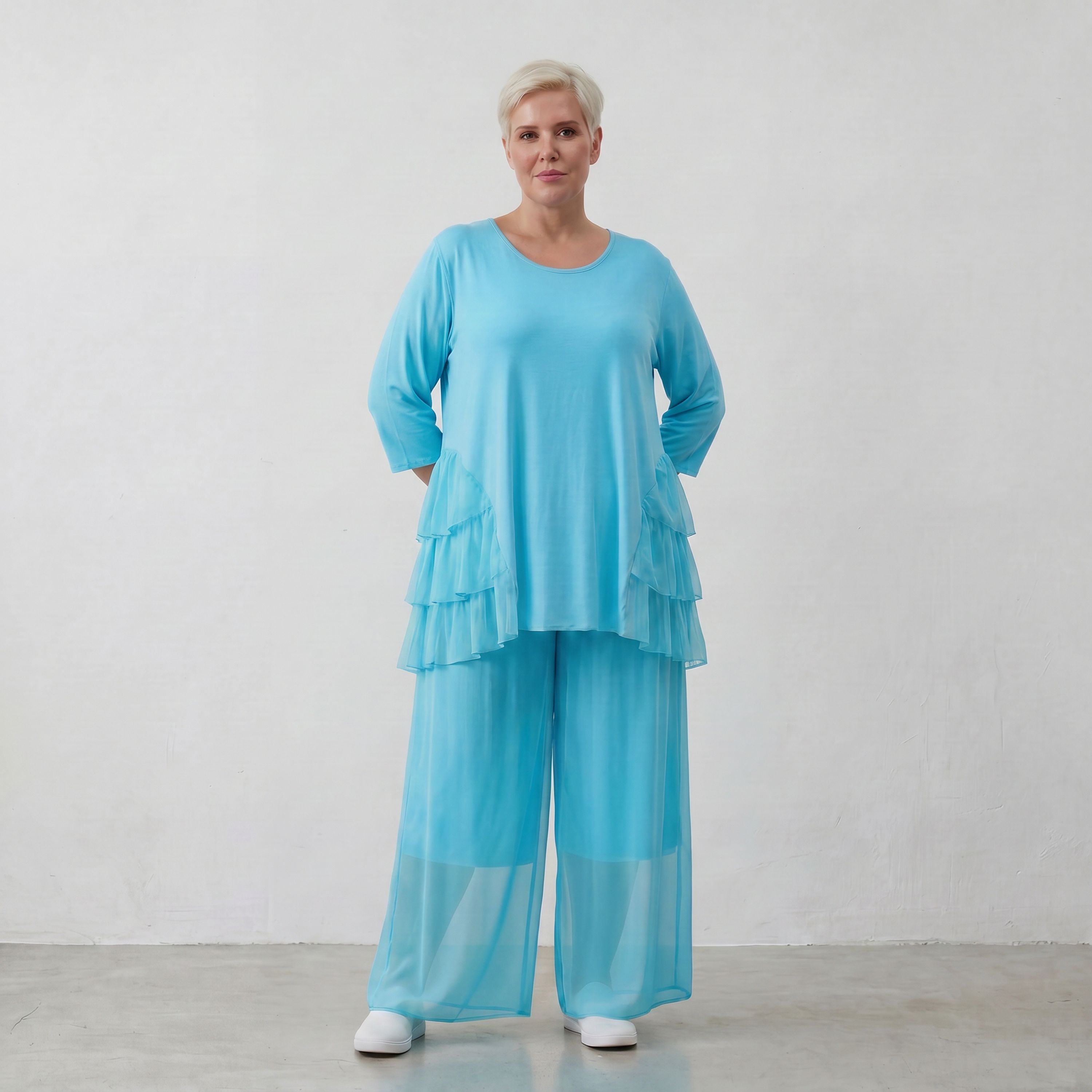 AKH Fashion 6862 Big Shirt, Turquoise