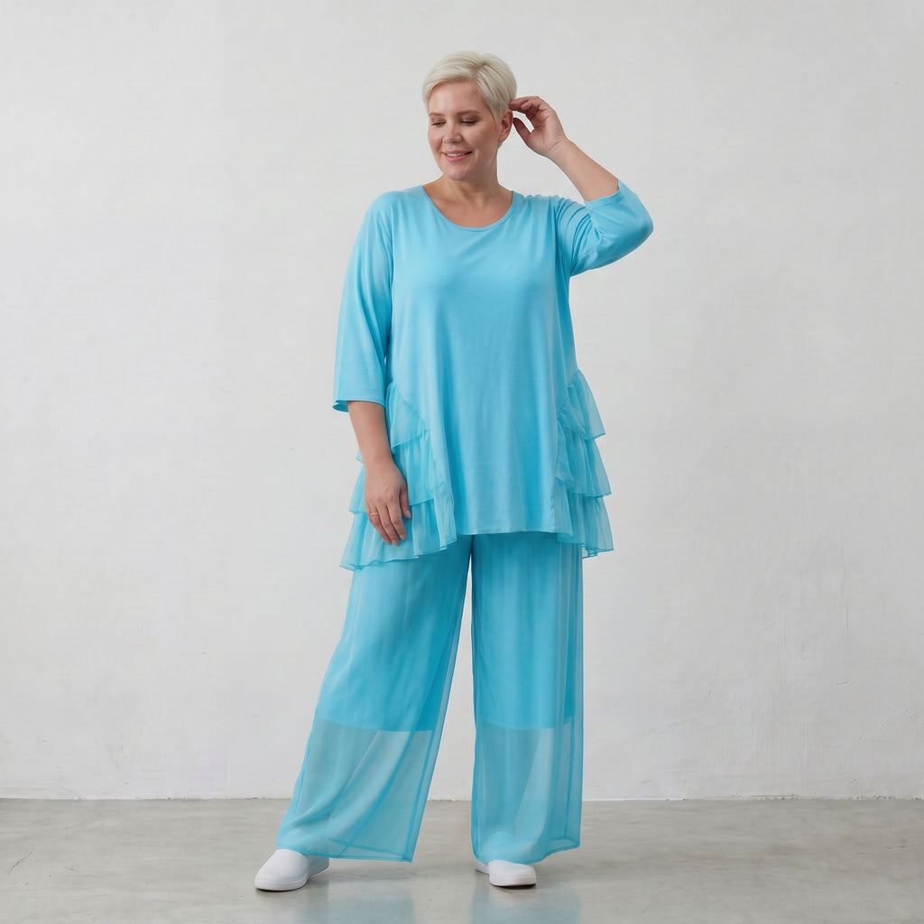 AKH Fashion 6862 Big Shirt, Turquoise