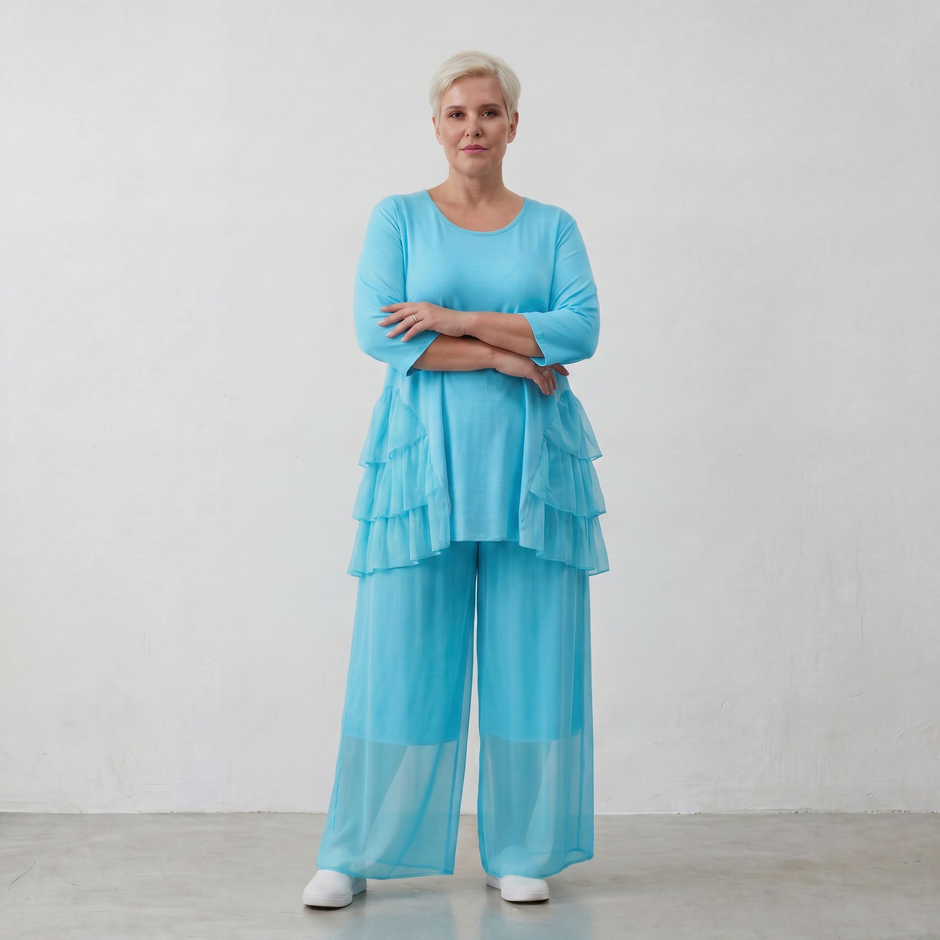 AKH Fashion 6862 Big Shirt, Turquoise