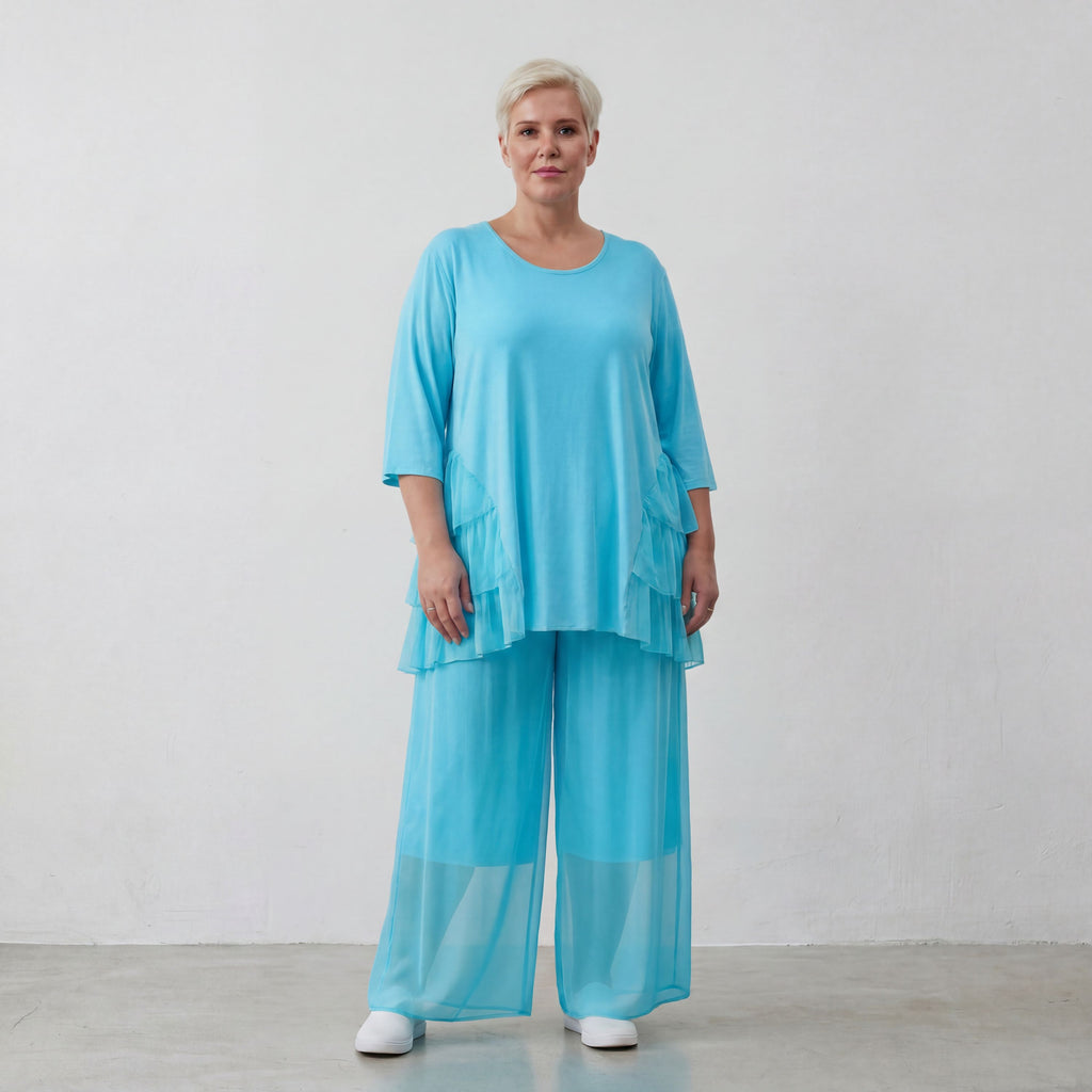 AKH Fashion 6862 Big Shirt, Turquoise