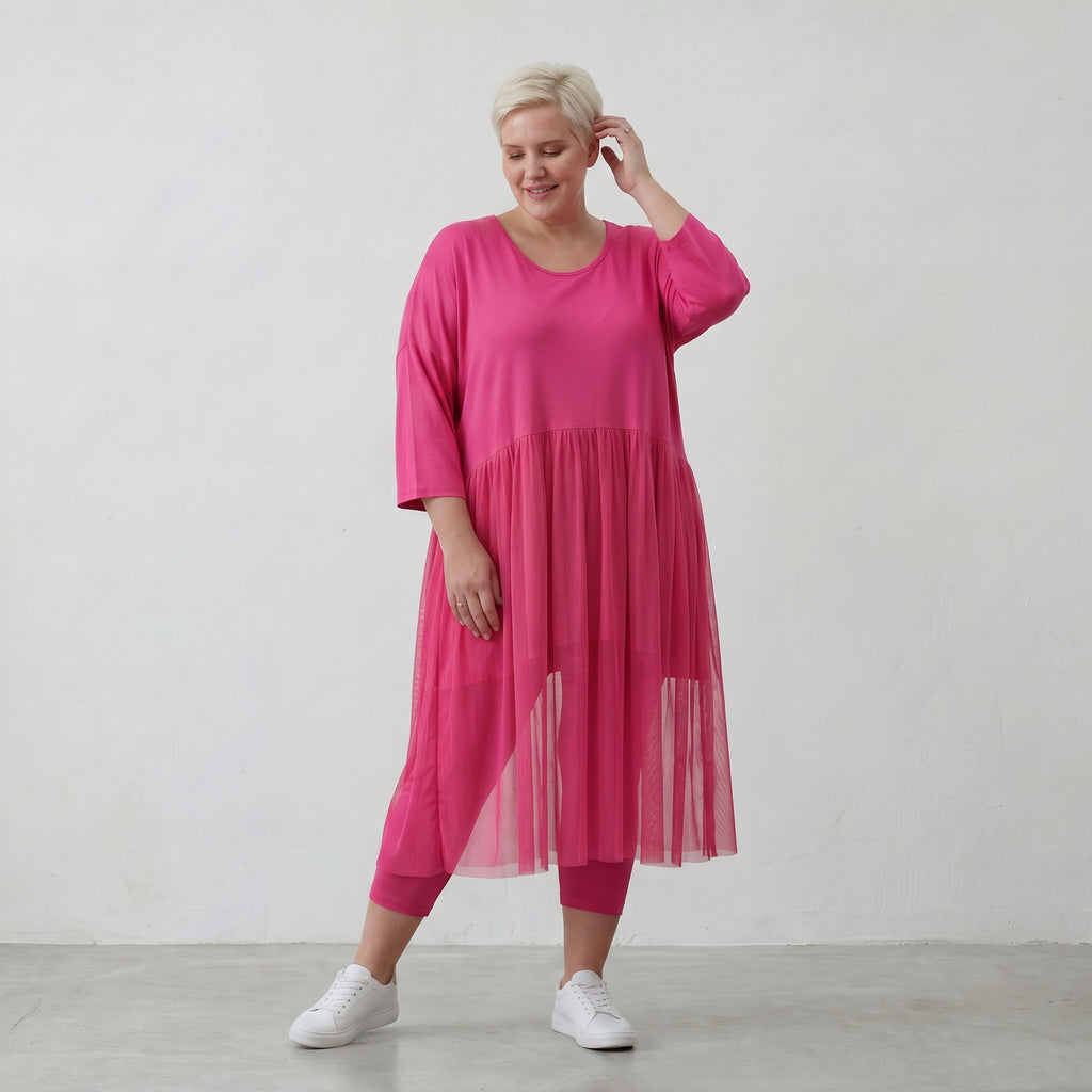 AKH Fashion Kleid 7046 Priya, Fuchsia