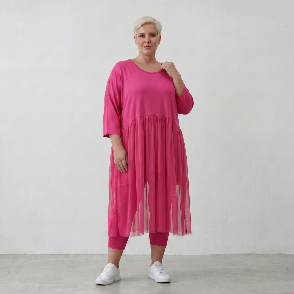 AKH Fashion Kleid 7046 Priya, Fuchsia