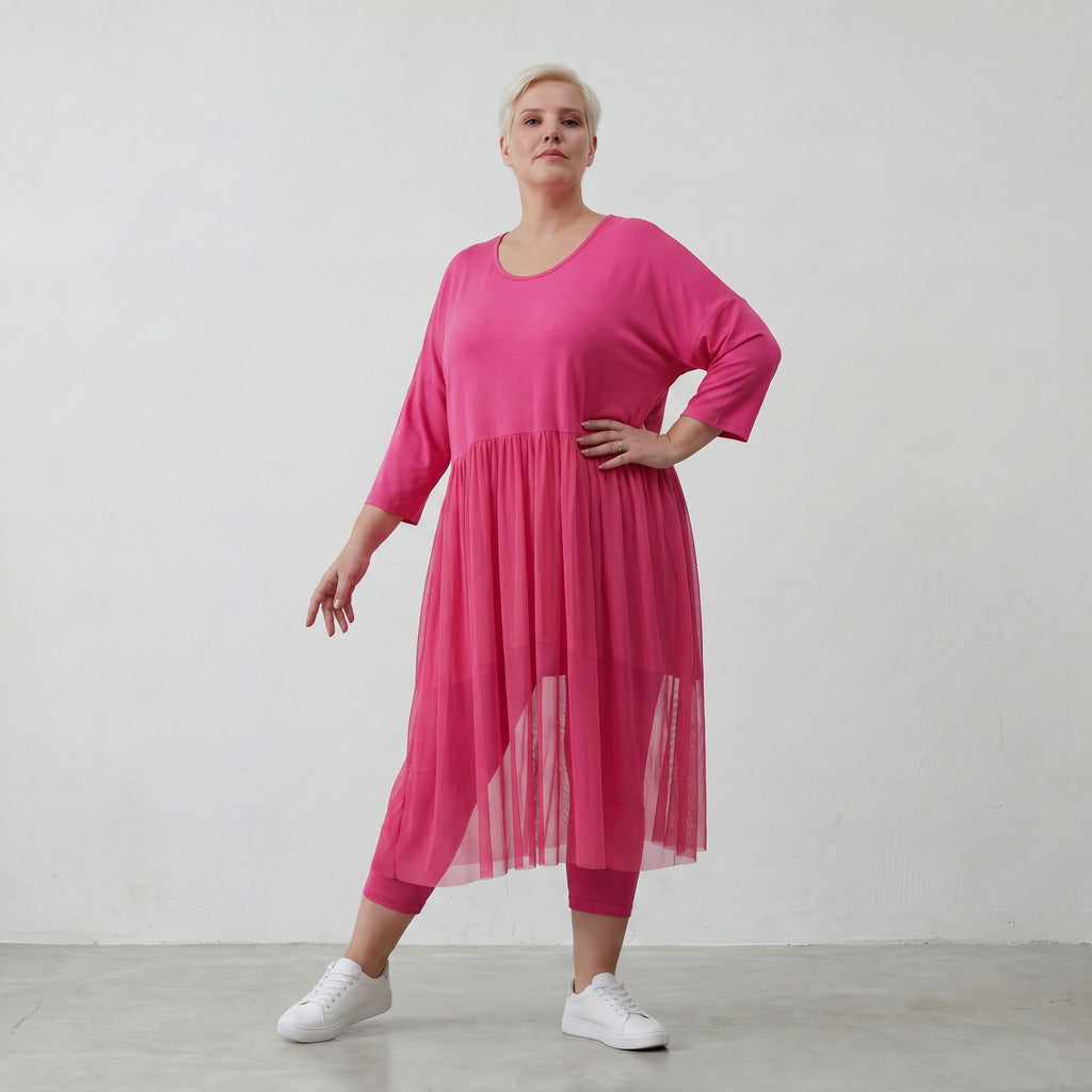 AKH Fashion Kleid 7046 Priya, Fuchsia
