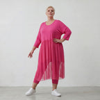 AKH Fashion Kleid 7046 Priya, Fuchsia