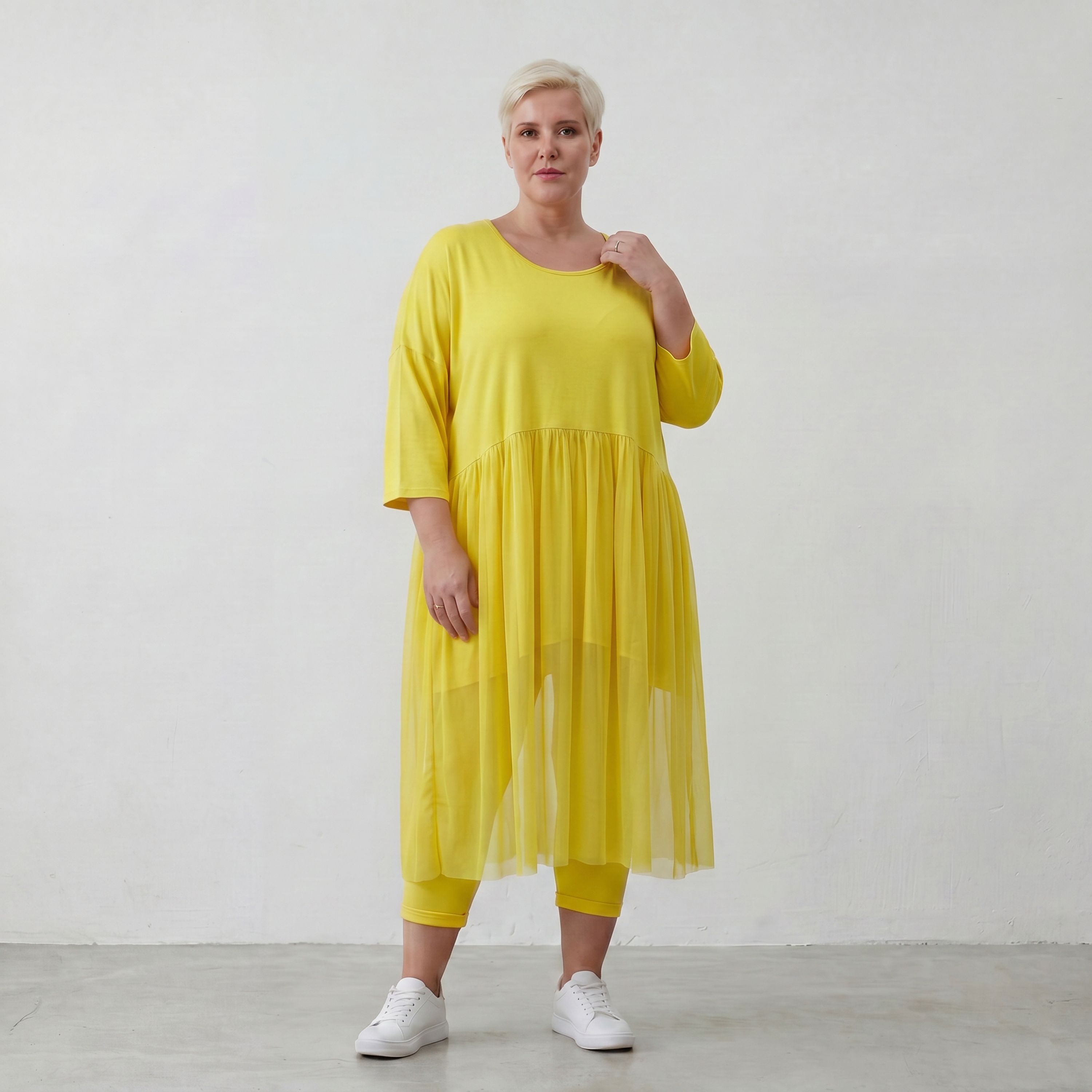 Robe AKH Fashion 7046, jaune