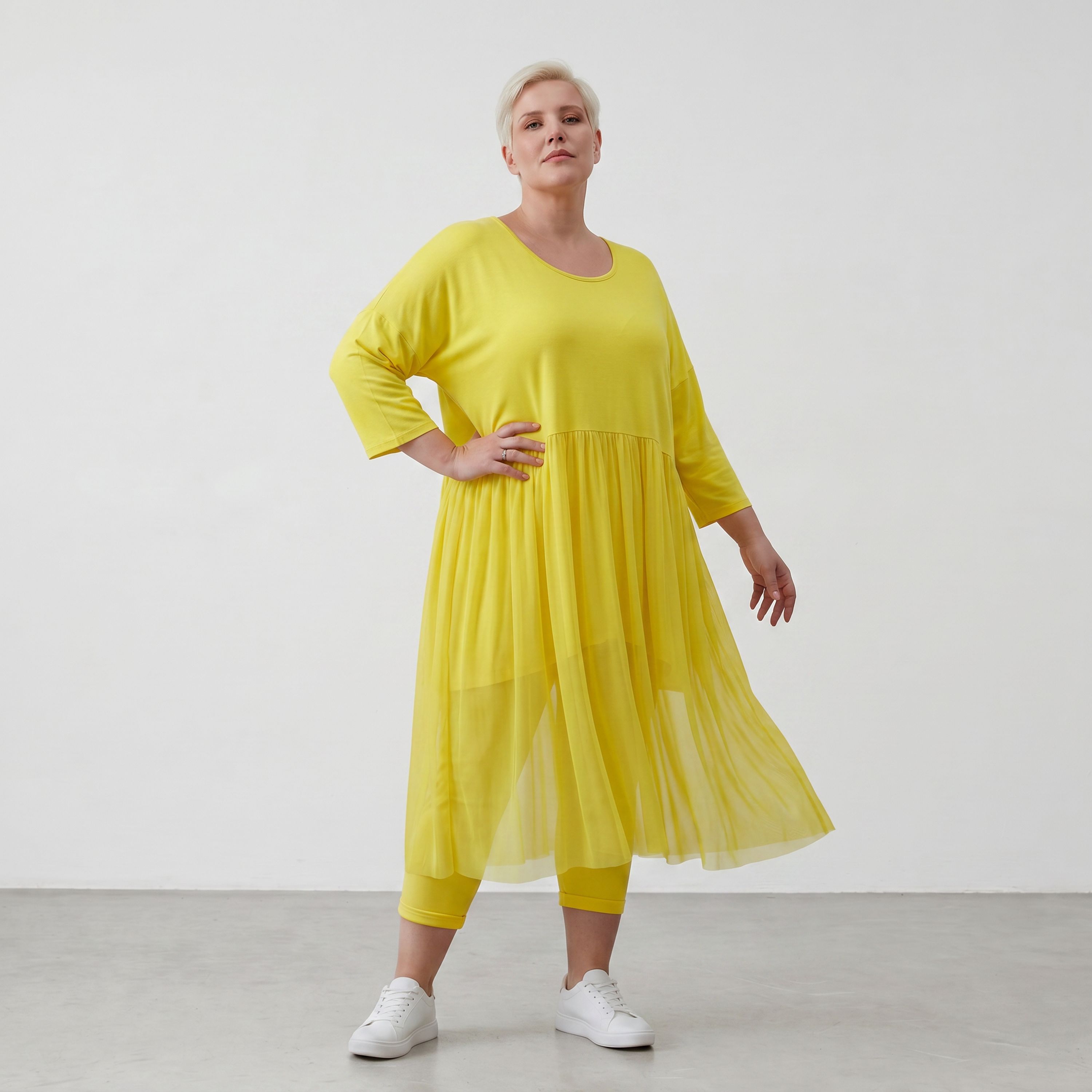 Robe AKH Fashion 7046, jaune