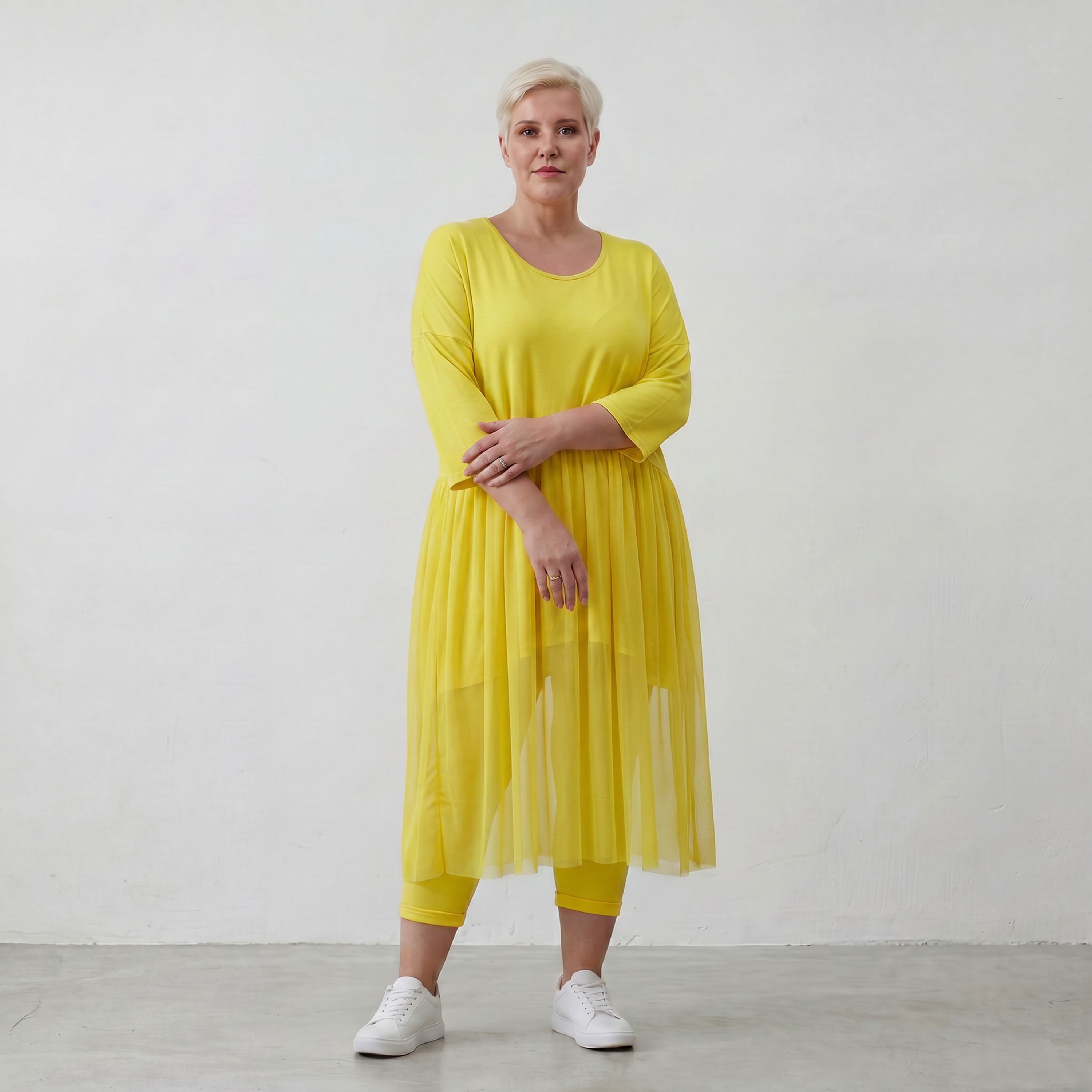Robe AKH Fashion 7046, jaune