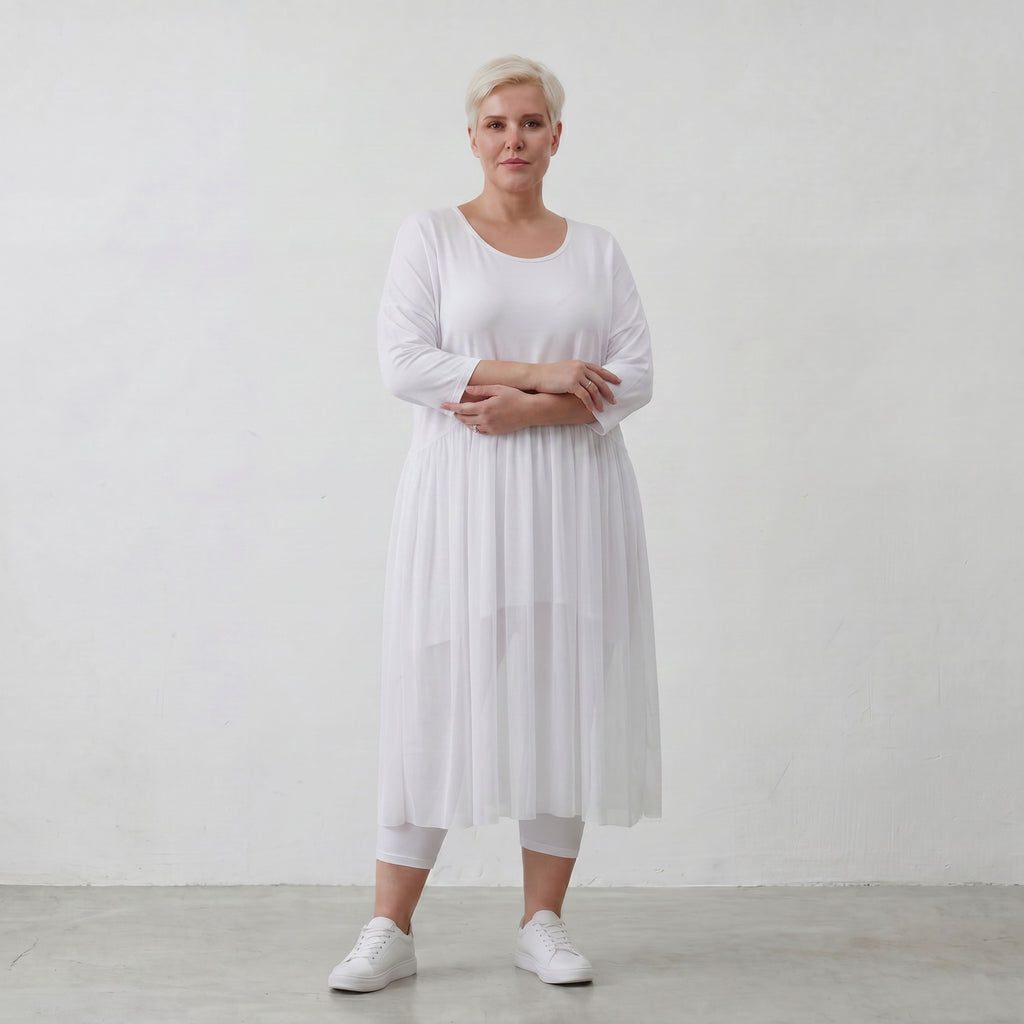 Robe AKH Fashion 7046, blanche