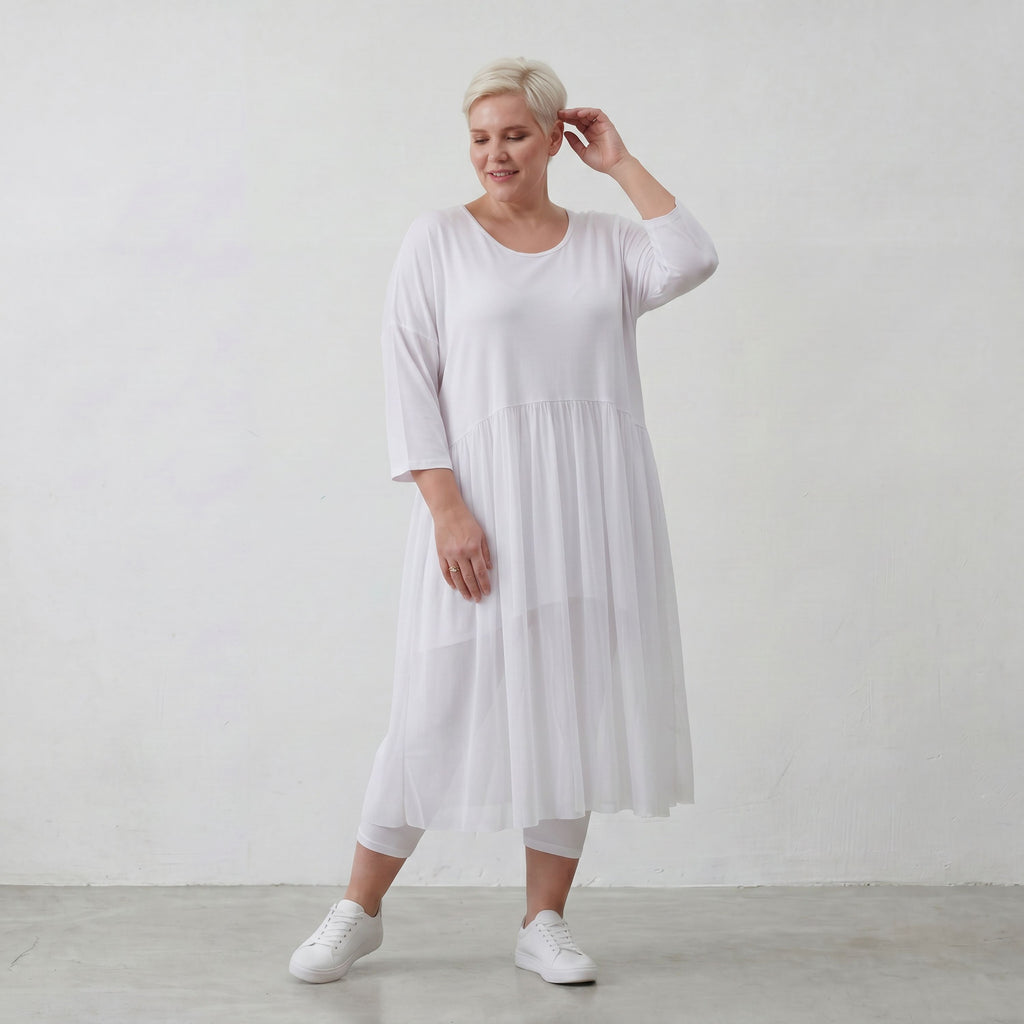 Robe AKH Fashion 7046, blanche