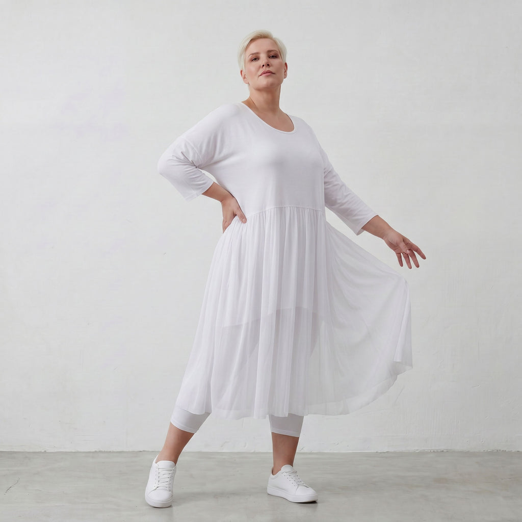 Robe AKH Fashion 7046, blanche
