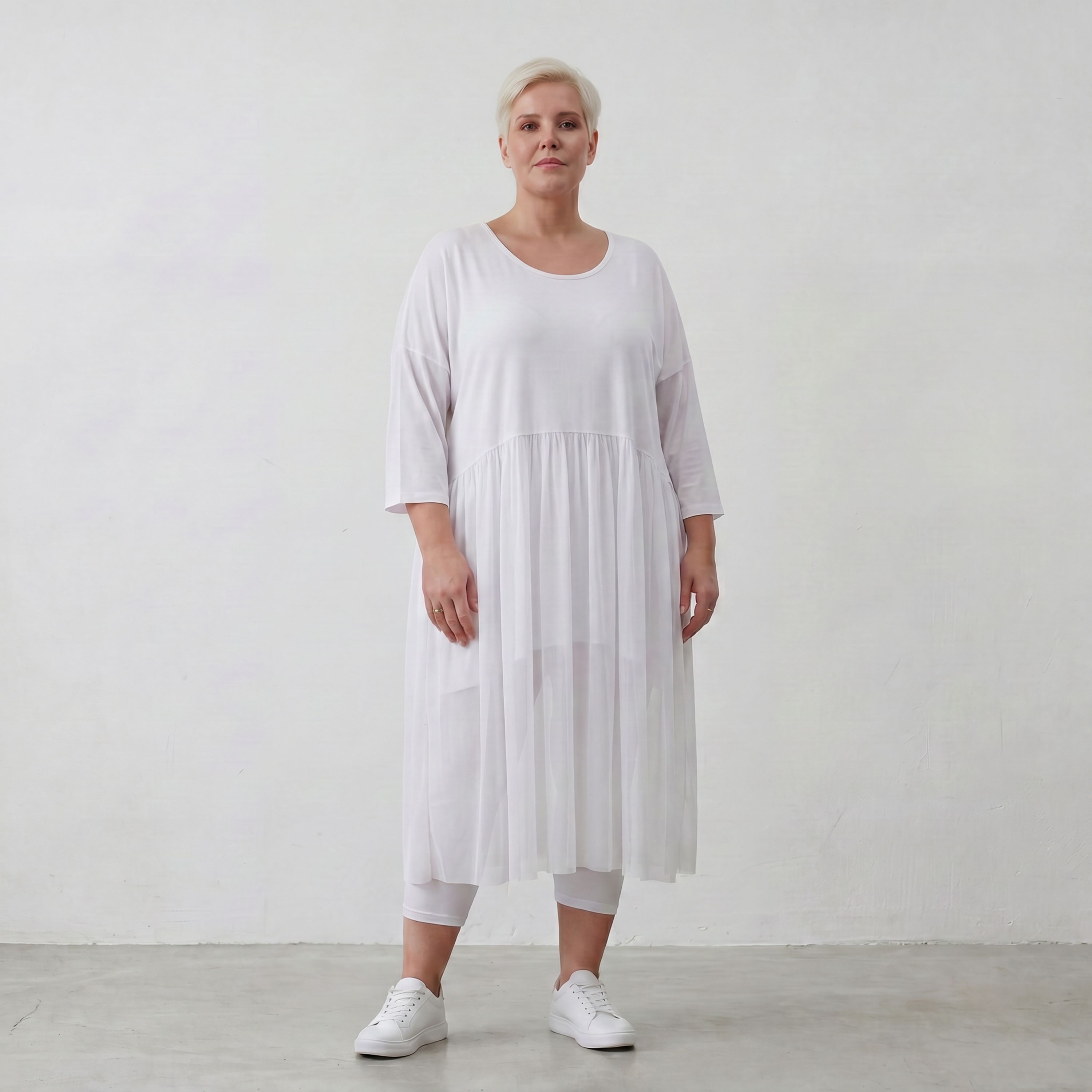 Robe AKH Fashion 7046, blanche