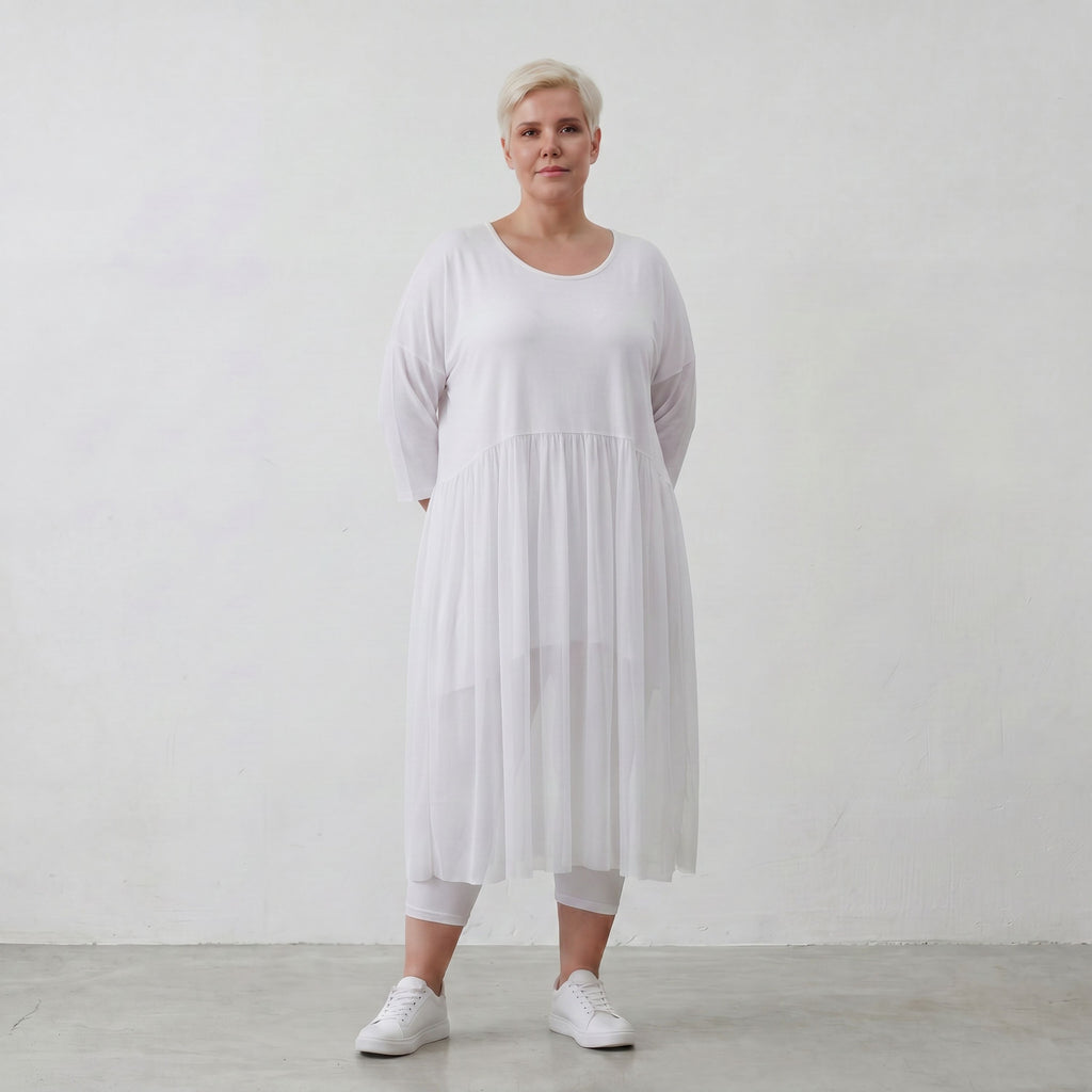 Robe AKH Fashion 7046, blanche