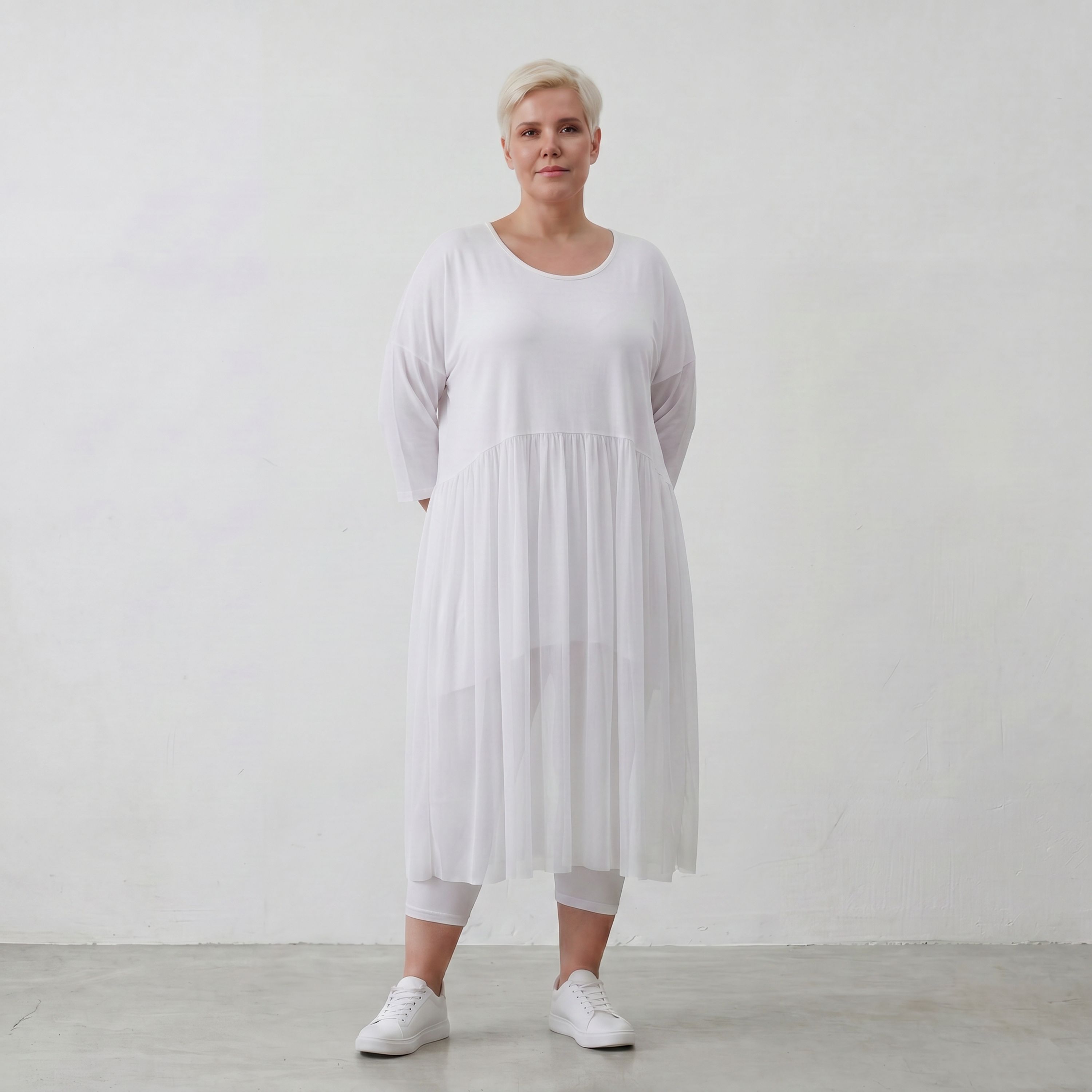 Robe AKH Fashion 7046, blanche