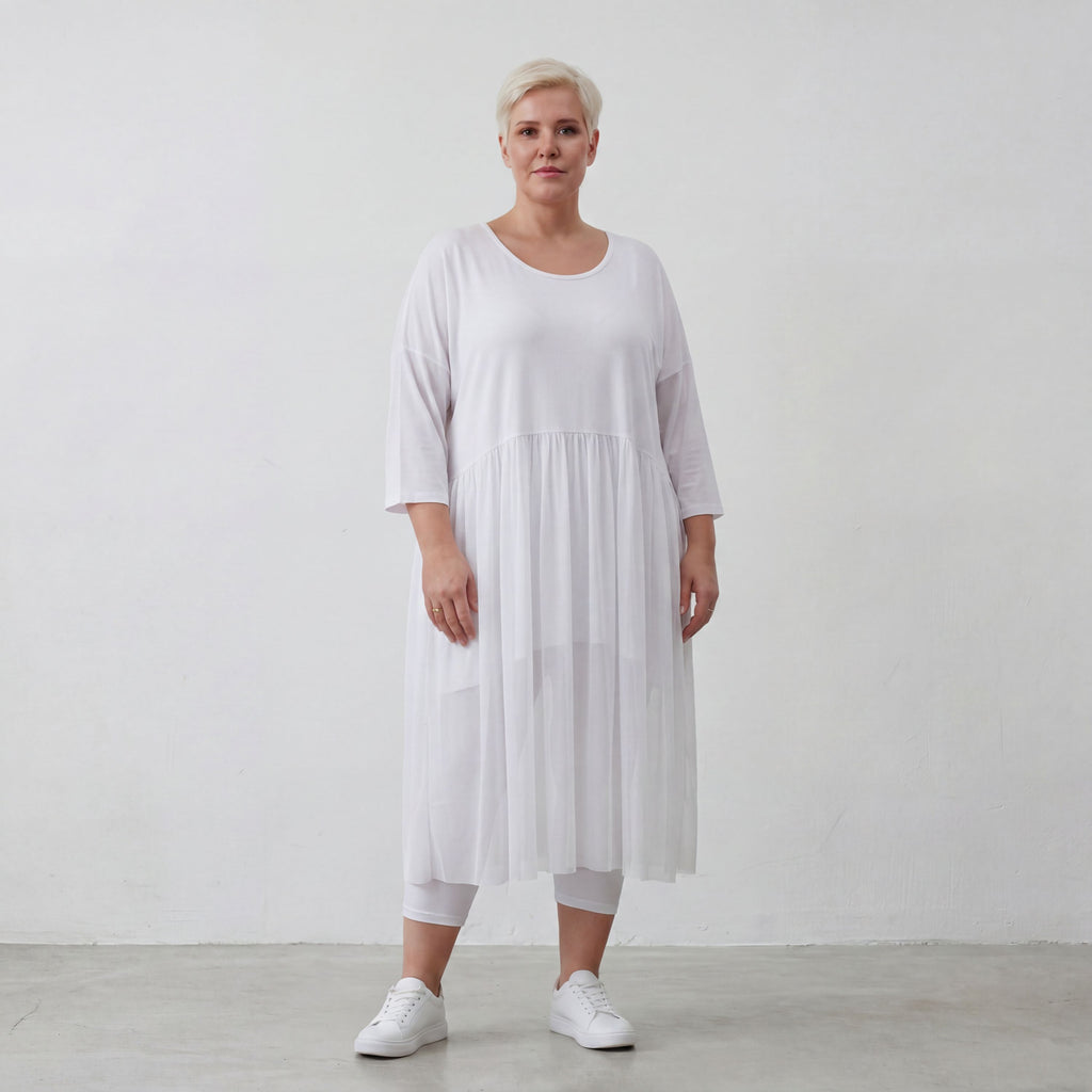 Robe AKH Fashion 7046, blanche