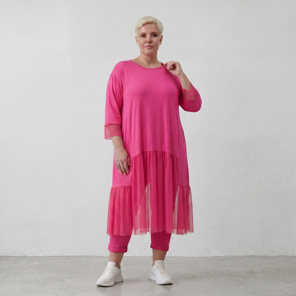 AKH Fashion Kleid 7048 Priya, Fuchsia