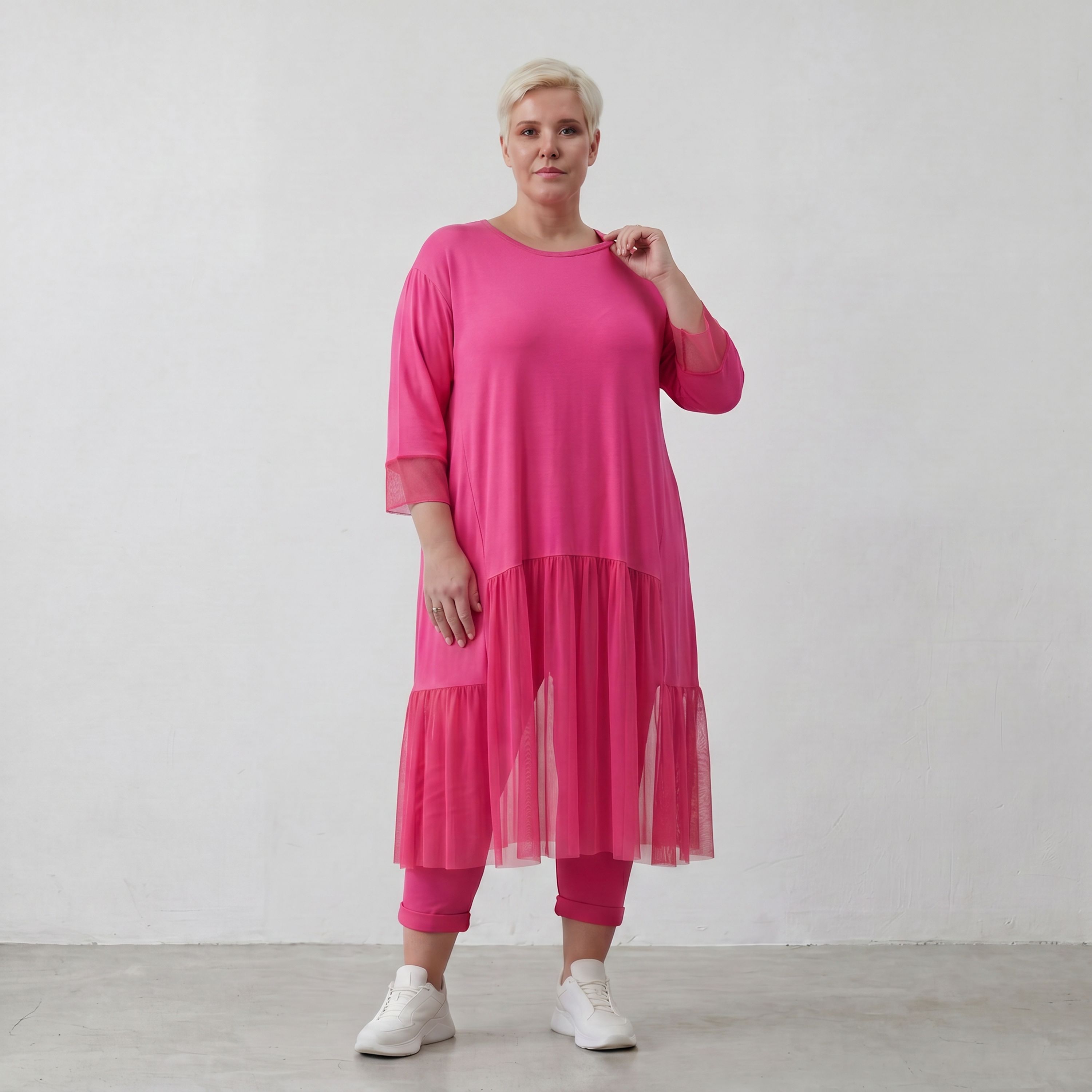 AKH Fashion Kleid 7048 Priya, Fuchsia