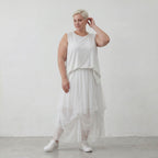 AKH Fashion 7049 Skirt, White