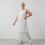 AKH Fashion 7049 Skirt, White