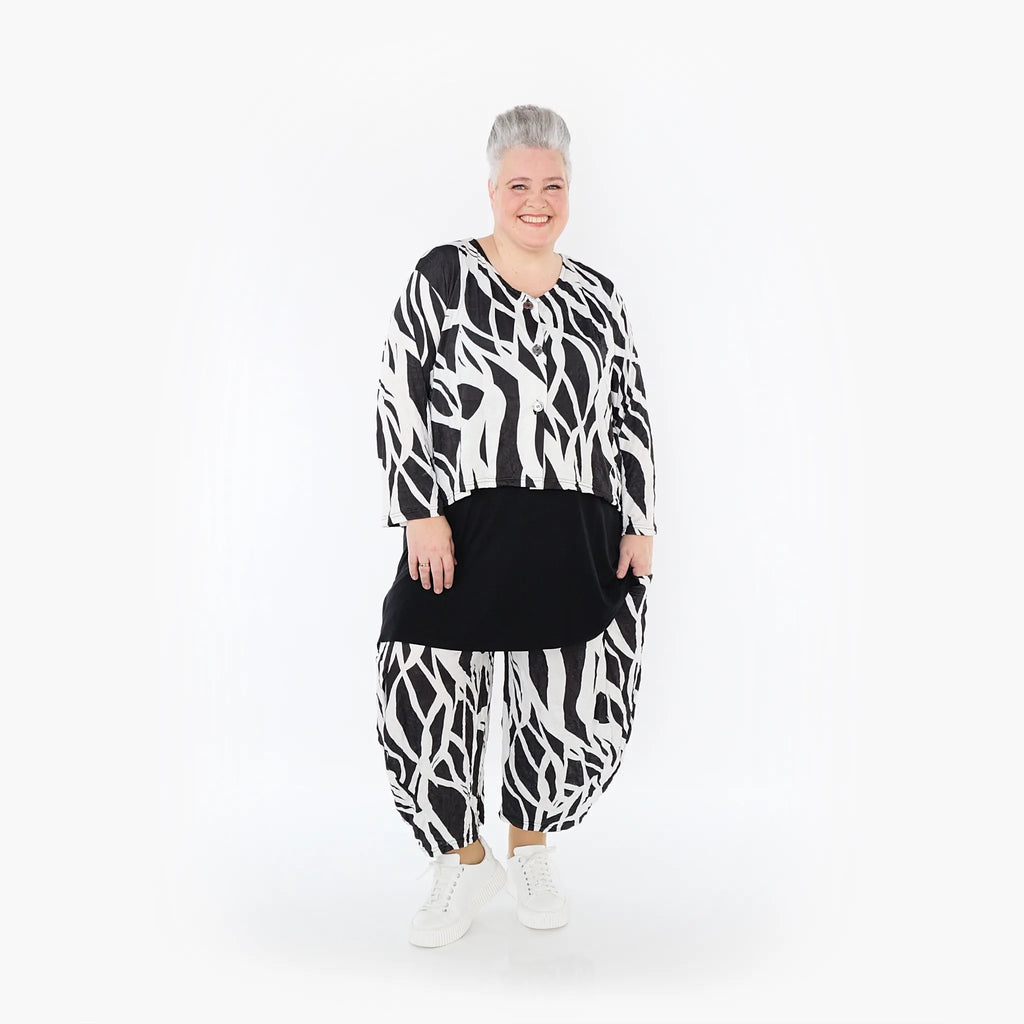 AKH Fashion Jacke 130 Adora, Schwarz/Weiß
