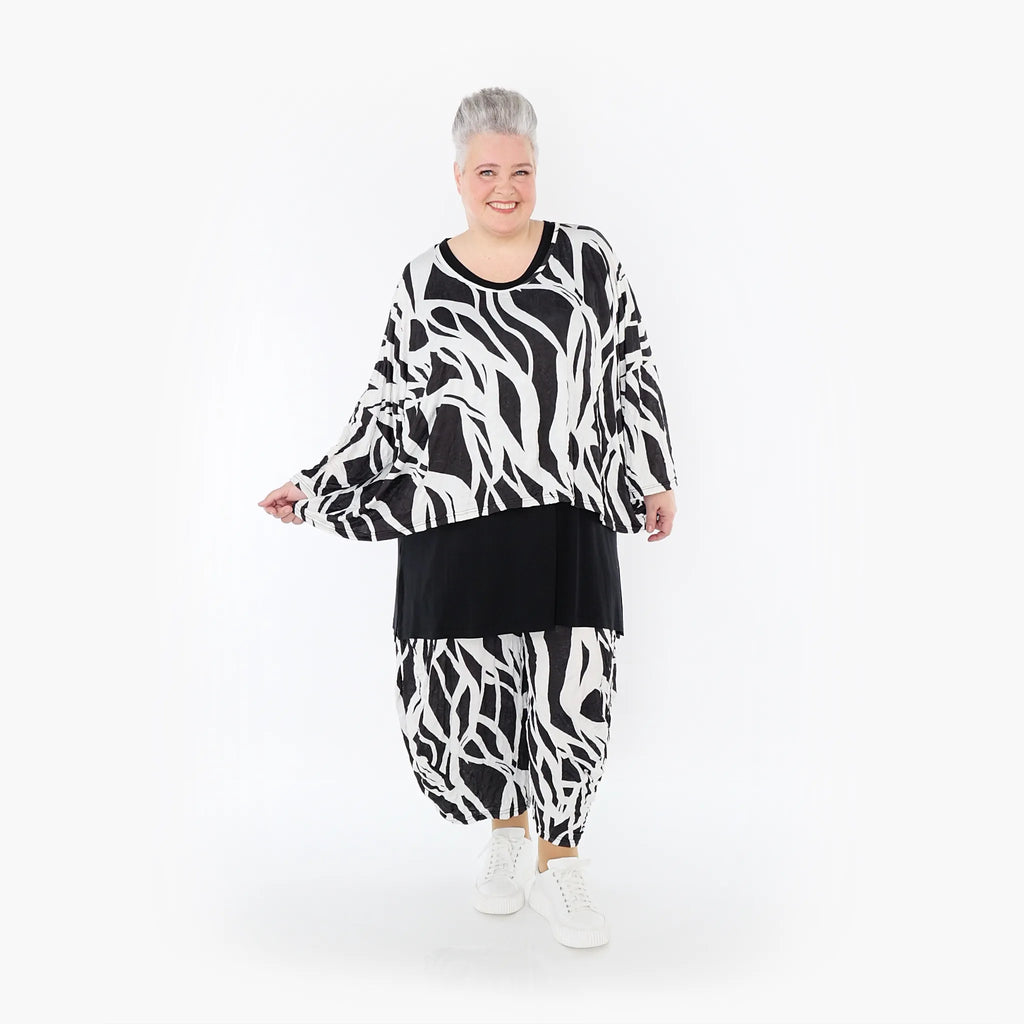 AKH Fashion 3018 Big Shirt, Black and White