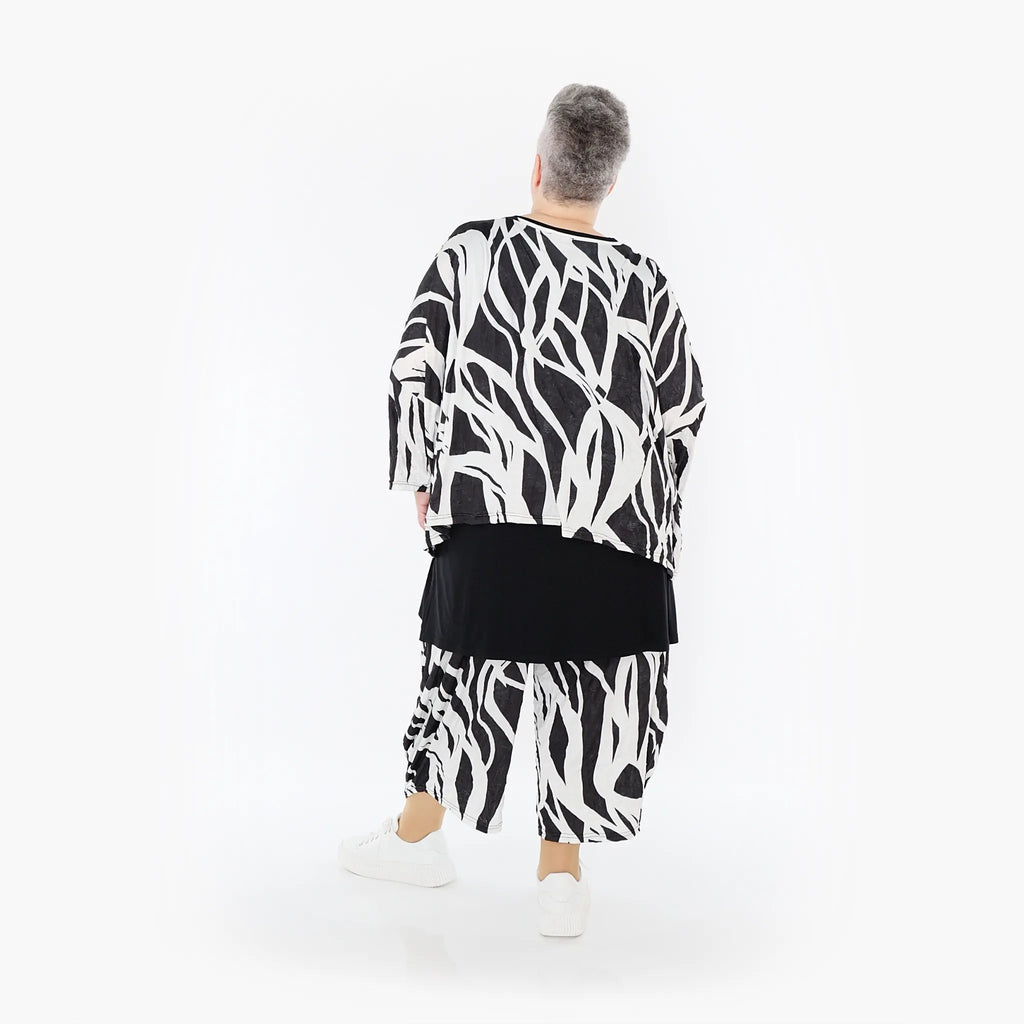AKH Fashion 3018 Big Shirt, Black and White