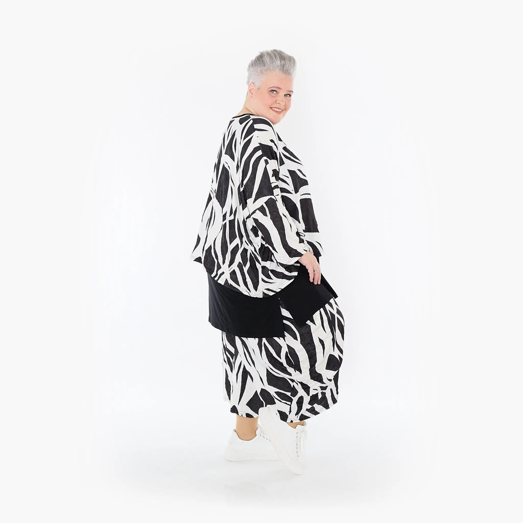 AKH Fashion 3018 Big Shirt, Black and White