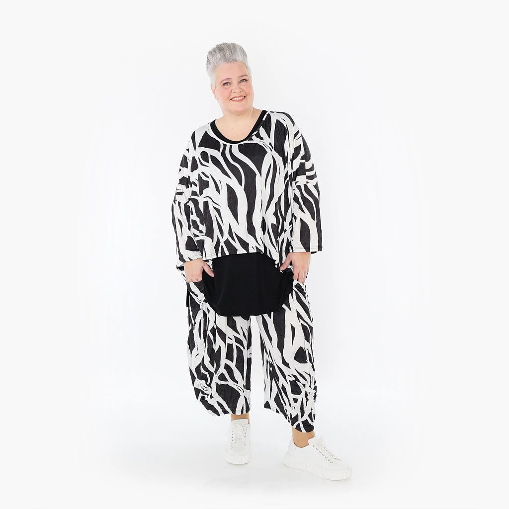 AKH Fashion 3018 Big Shirt, Black and White