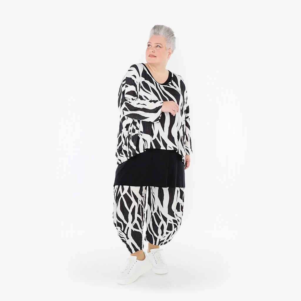 AKH Fashion 3018 Big Shirt, Black and White