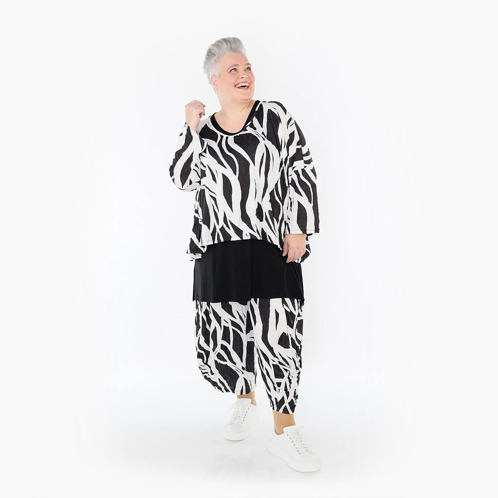 AKH Fashion 3018 Big Shirt, Black and White