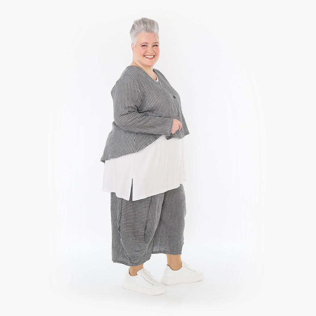 AKH Fashion Jacke 130 Carly, Grau/Weiß