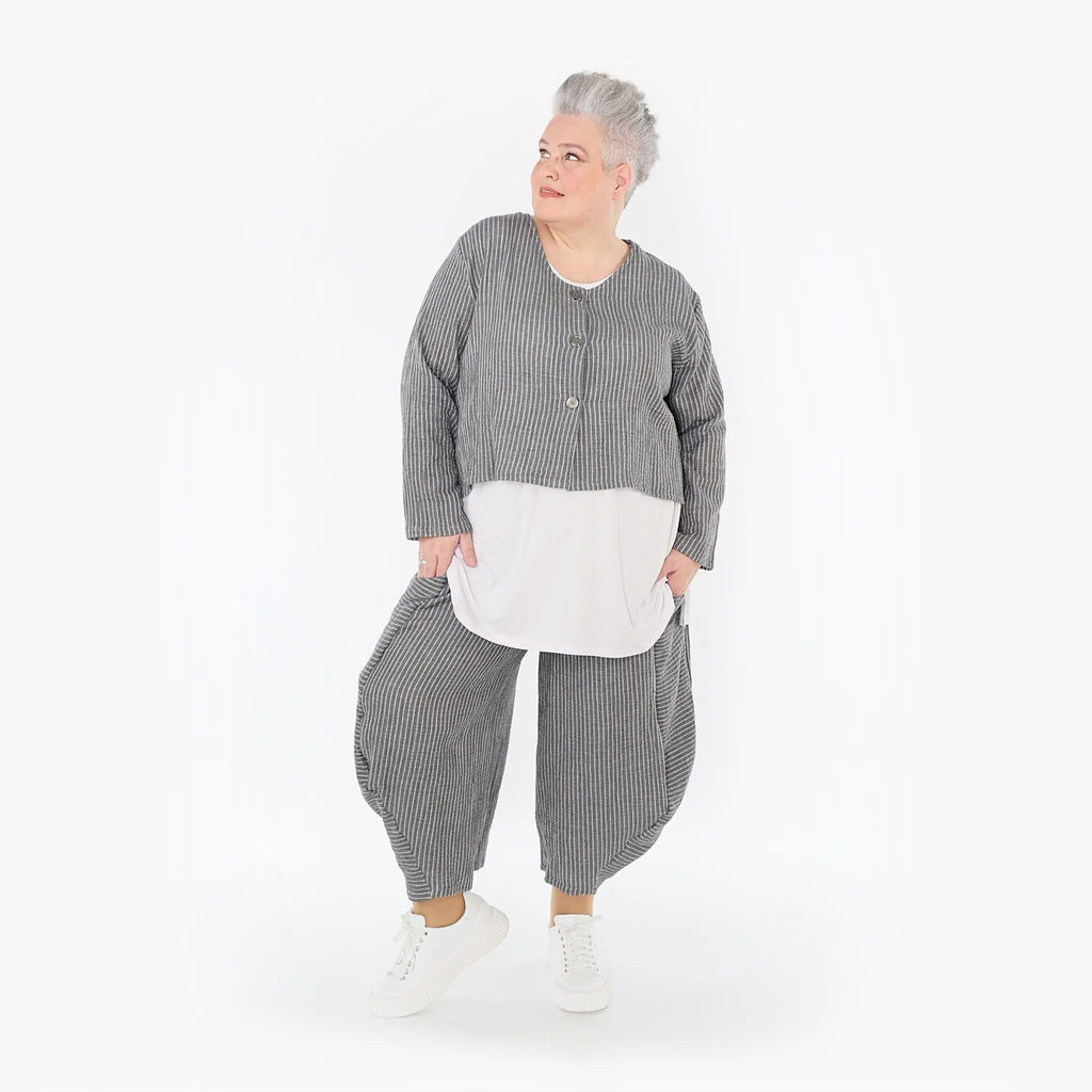 AKH Fashion Jacke 130 Carly, Grau/Weiß