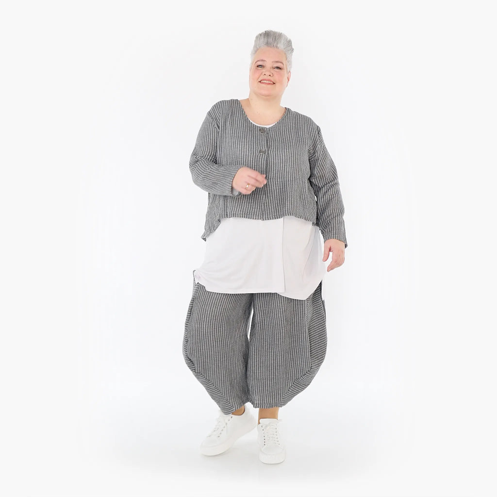 AKH Fashion Jacke 130 Carly, Grau/Weiß