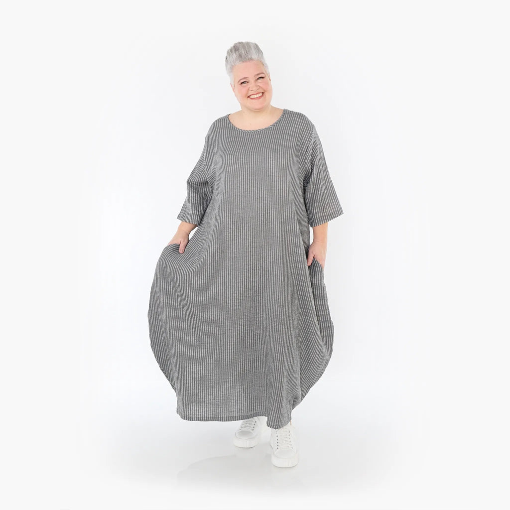 AKH Fashion Kleid 1926 Carly, Grau/Weiß