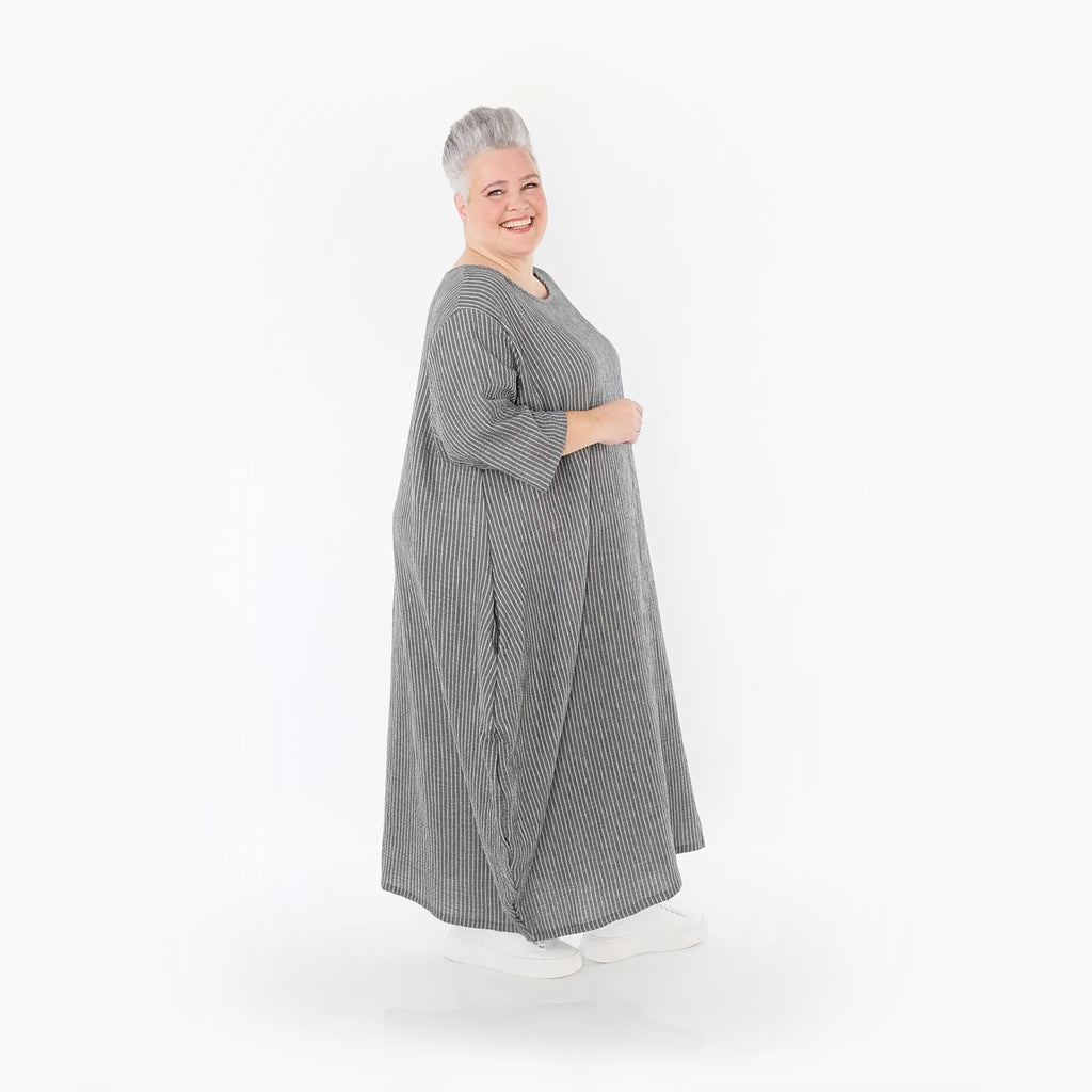 AKH Fashion Kleid 1926 Carly, Grau/Weiß