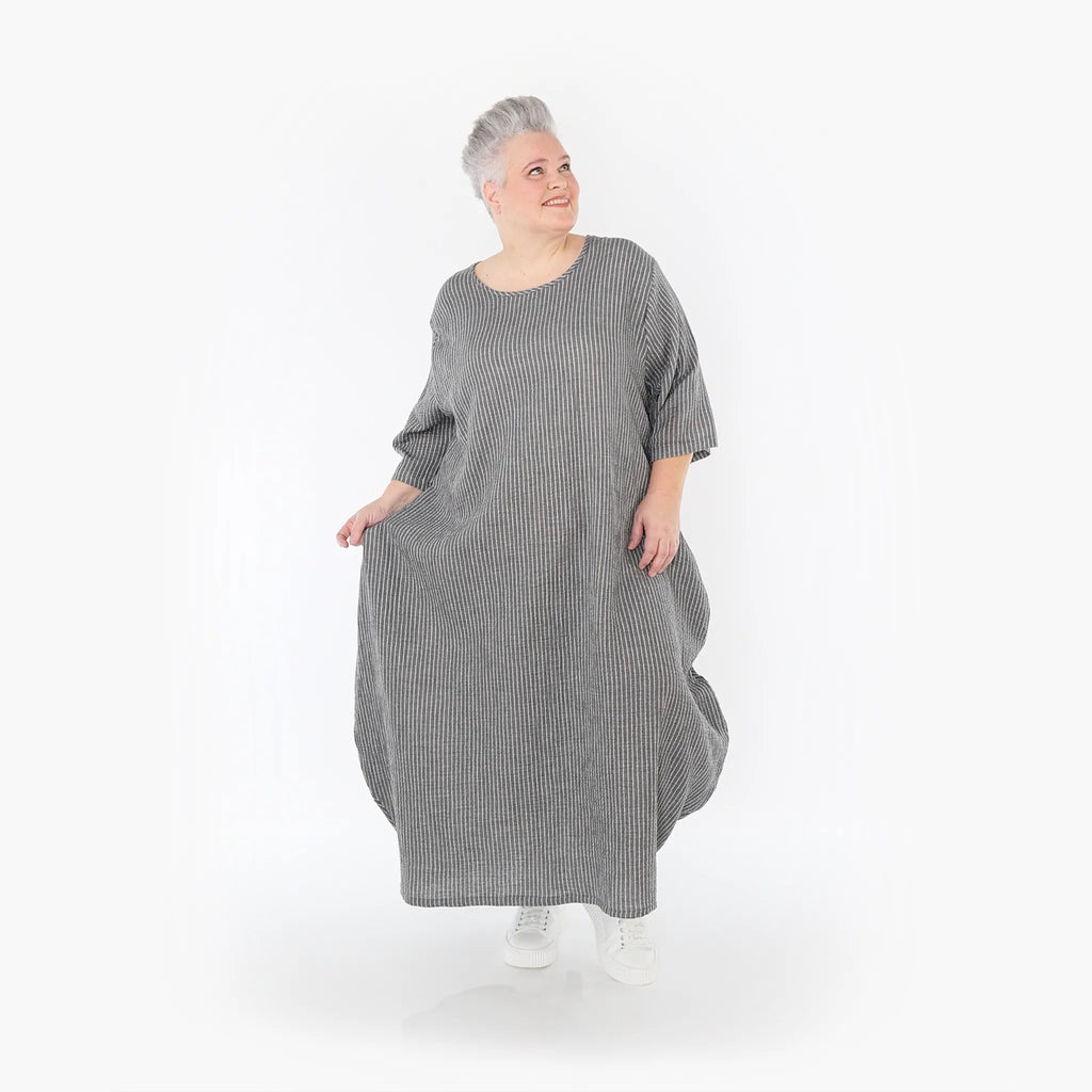 AKH Fashion Kleid 1926 Carly, Grau/Weiß