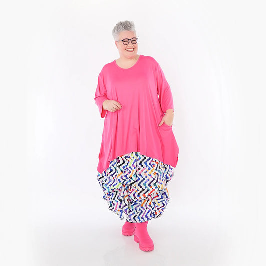 AKH Fashion 7559 Rock, Weiß-Multicolor