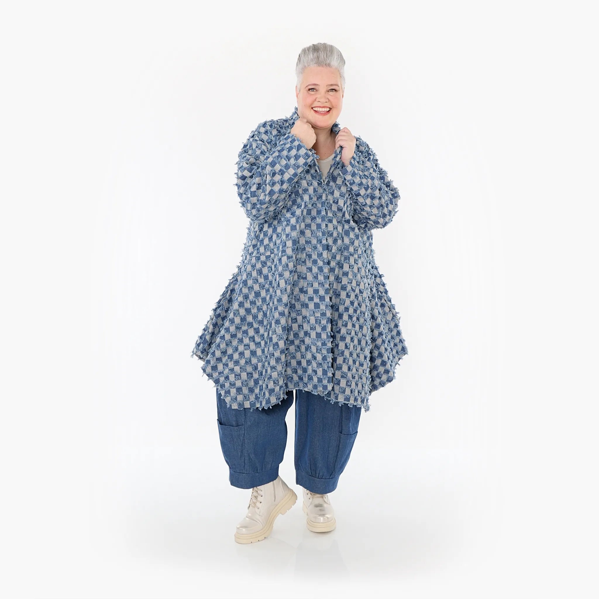 AKH Fashion 7040 Cardigan, denim blue-gray