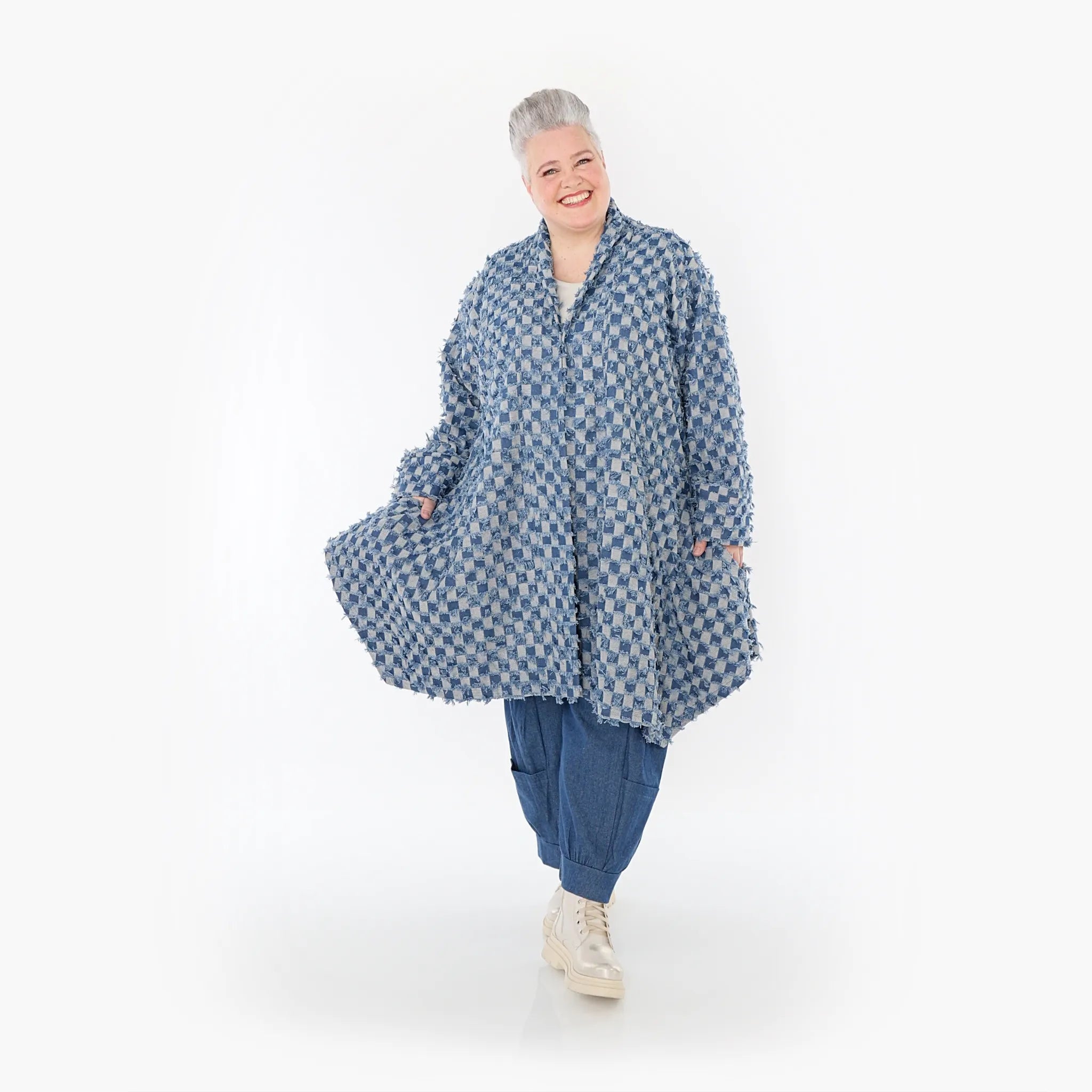 AKH Fashion 7040 Cardigan, denim blue-gray
