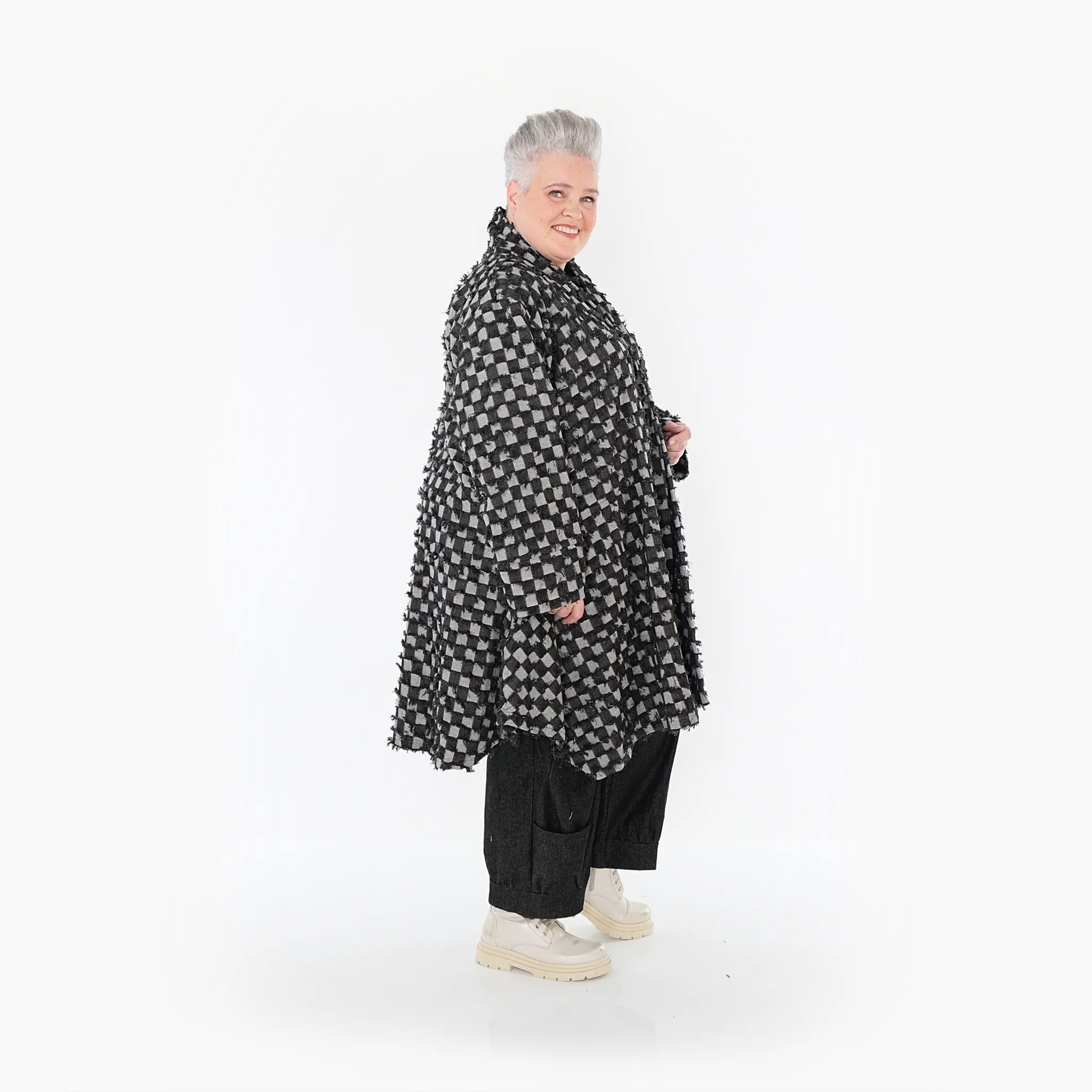 AKH Fashion Cardigan 7040 PureRebel, Schwarz/Grau