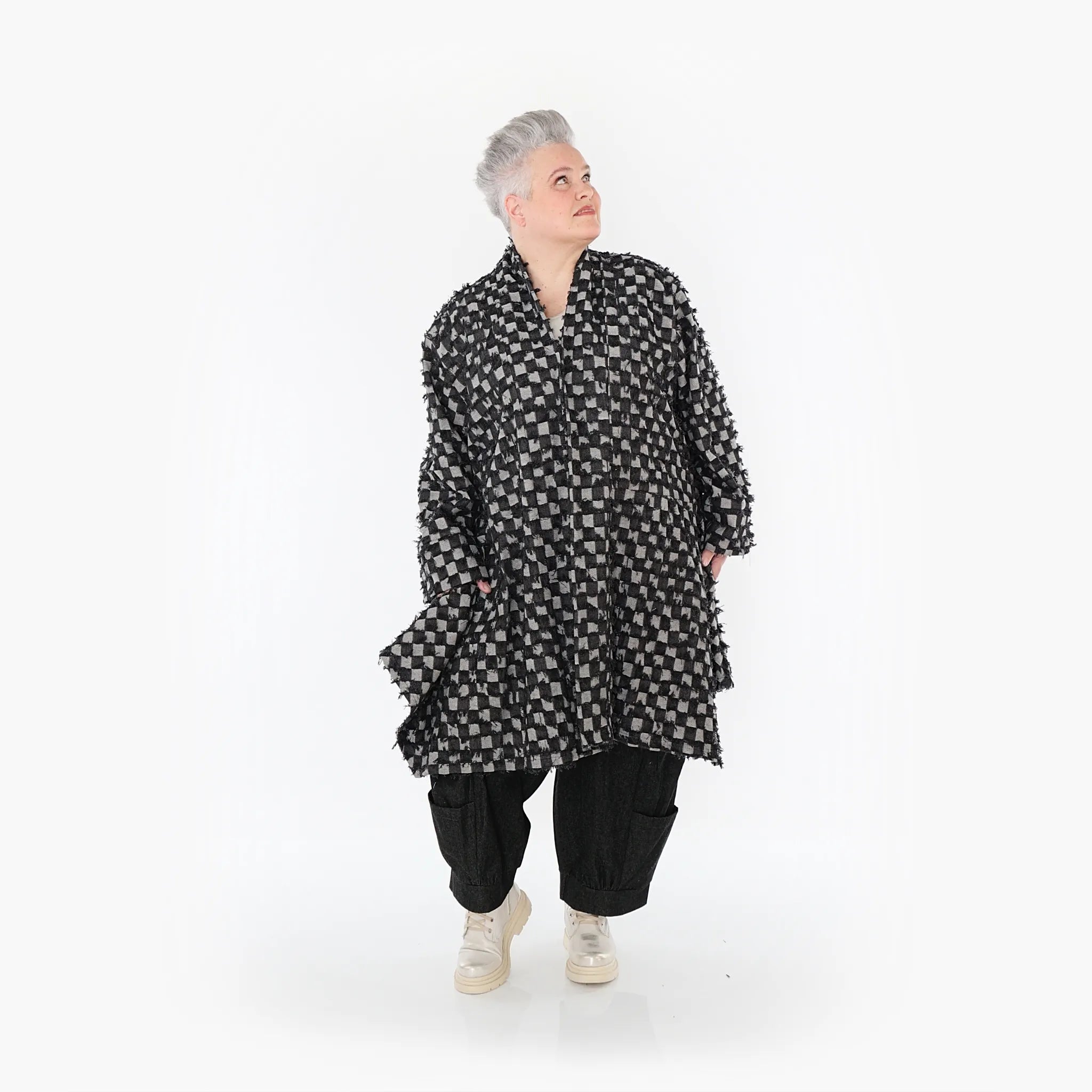 AKH Fashion Cardigan 7040 PureRebel, Schwarz/Grau