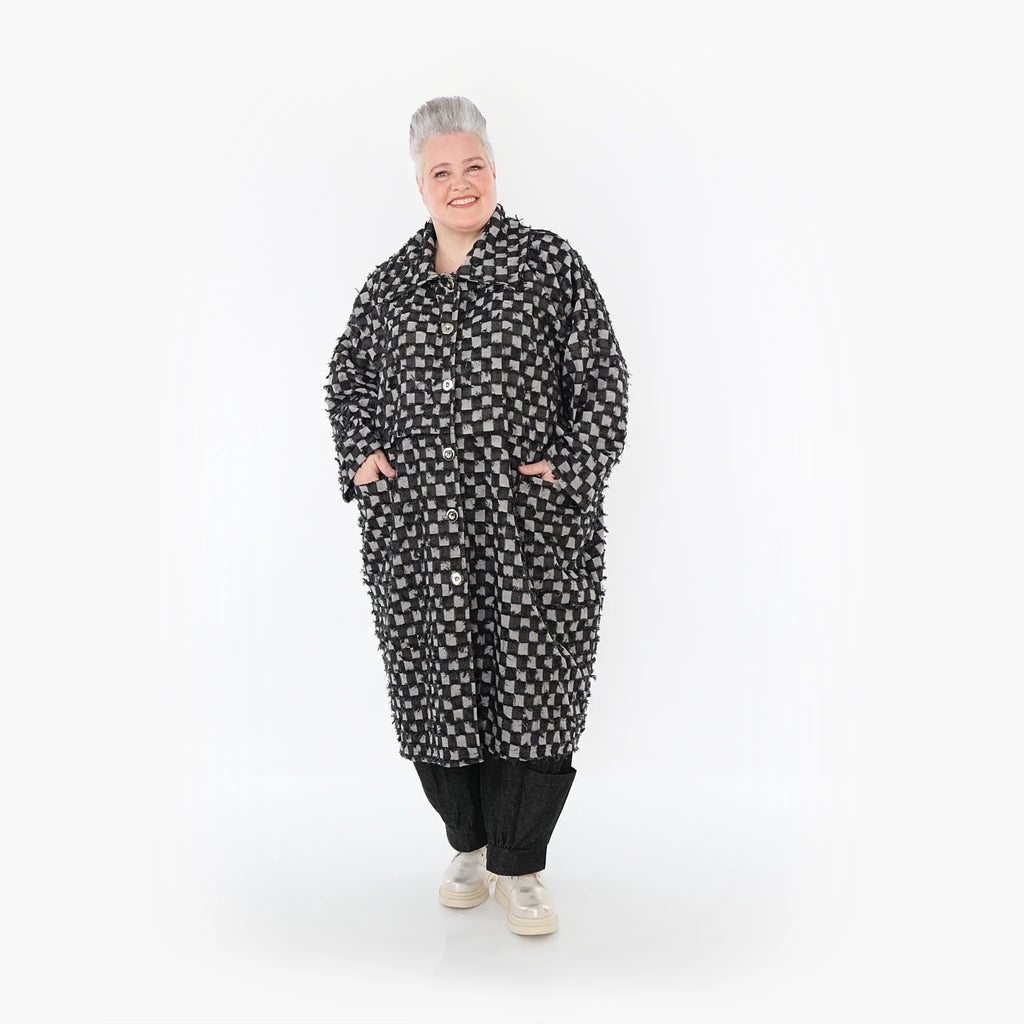 AKH Fashion Mantel 7041 PureRebel, Schwarz/Grau