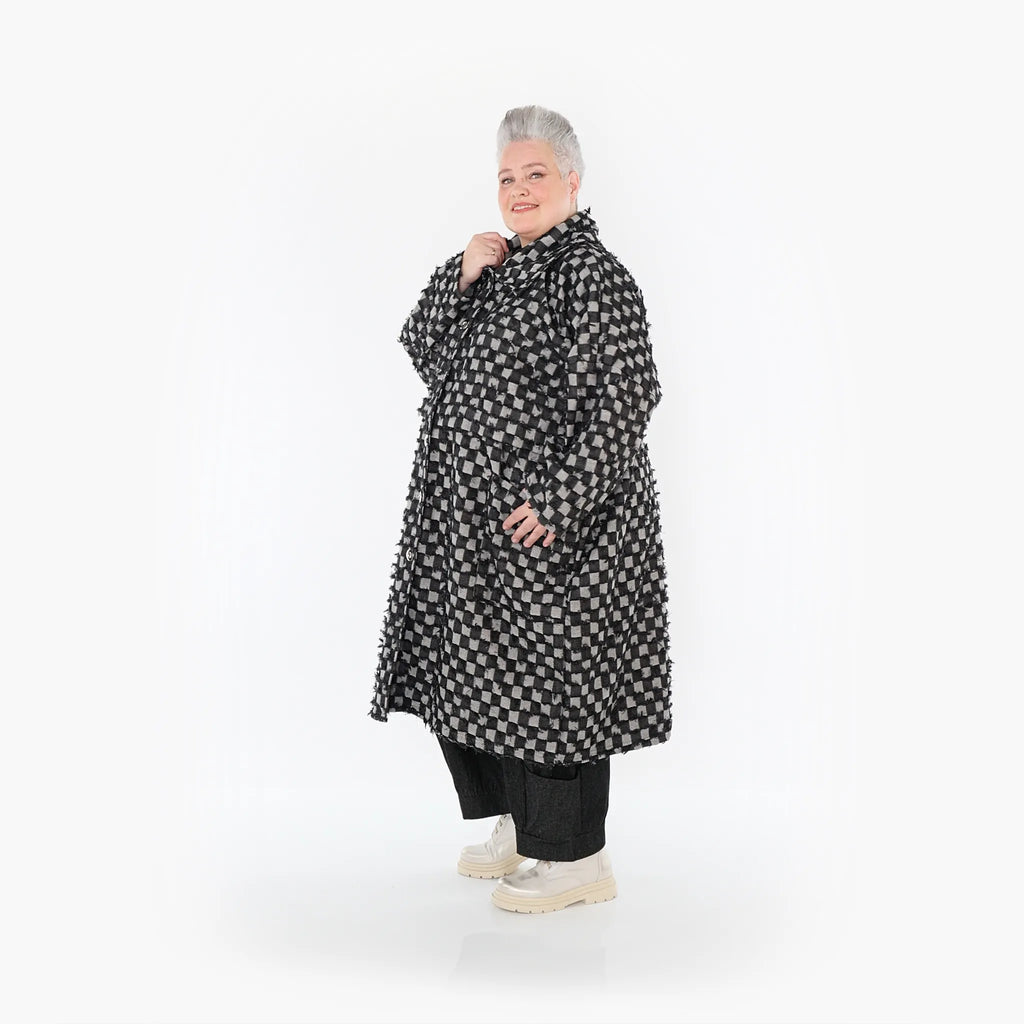 AKH Fashion Mantel 7041 PureRebel, Schwarz/Grau