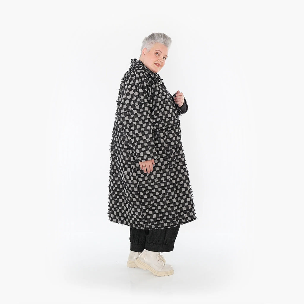 AKH Fashion Mantel 7041 PureRebel, Schwarz/Grau