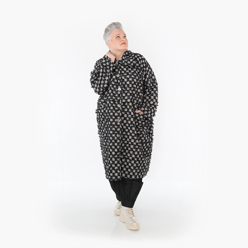 AKH Fashion Mantel 7041 PureRebel, Schwarz/Grau