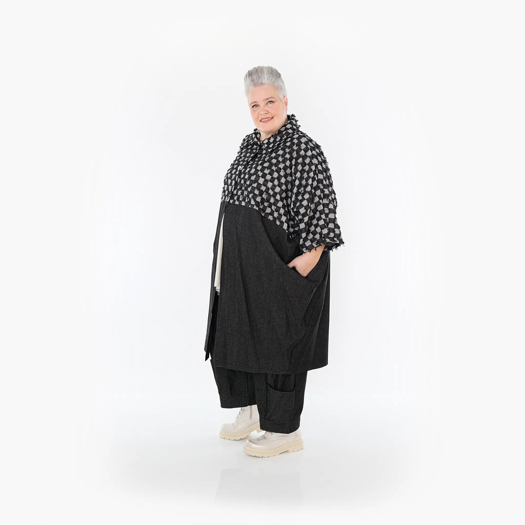 AKH Fashion Mantel 7055 PureRebel, Schwarz/Grau